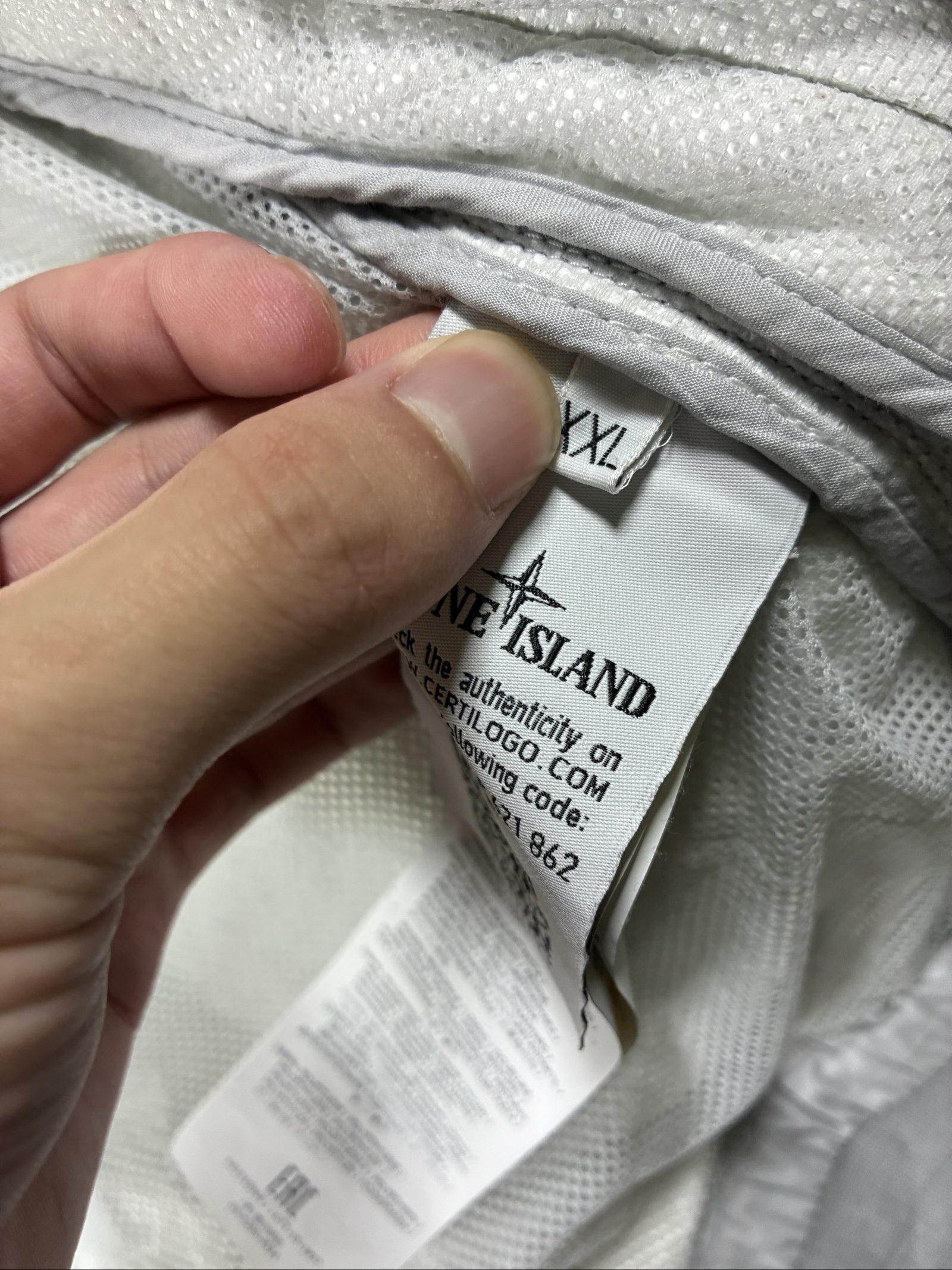 Stone Island Grey Hooded Bomber Jacket Nylon Metal Tyvek Shield Zip Pockets image 8