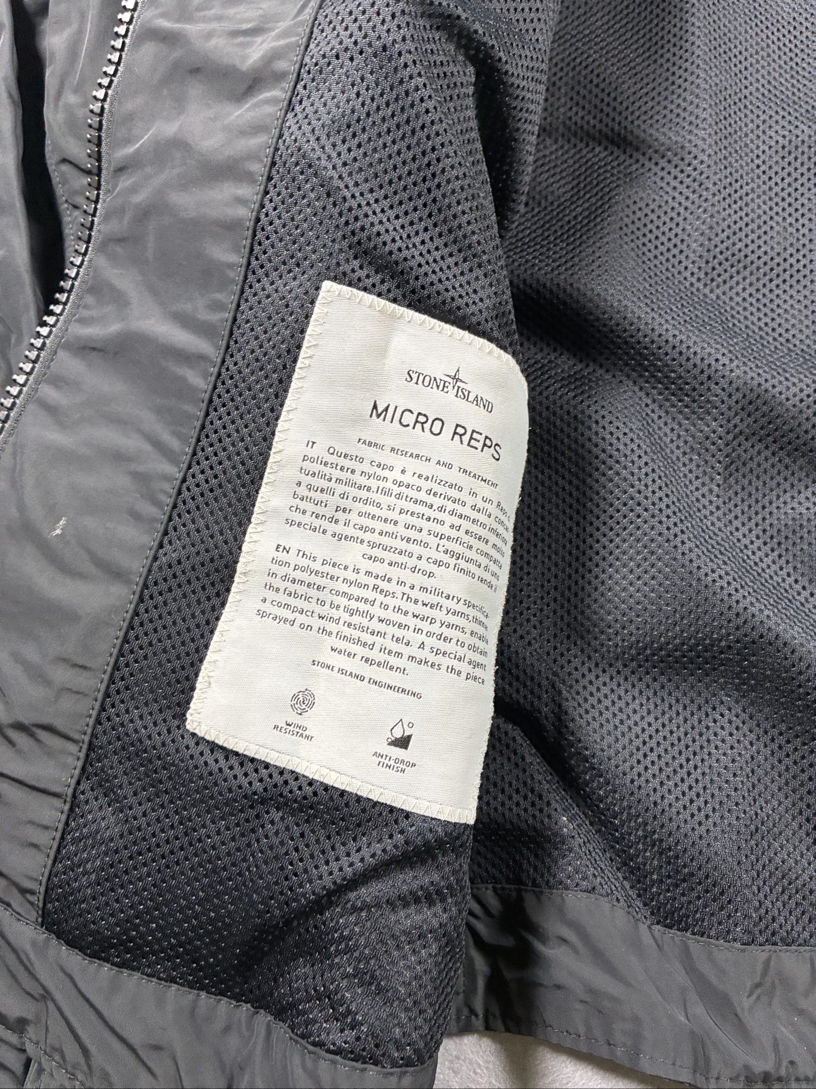 Stone Island Black Micro Reps Lightweight Jacket Medium image 5