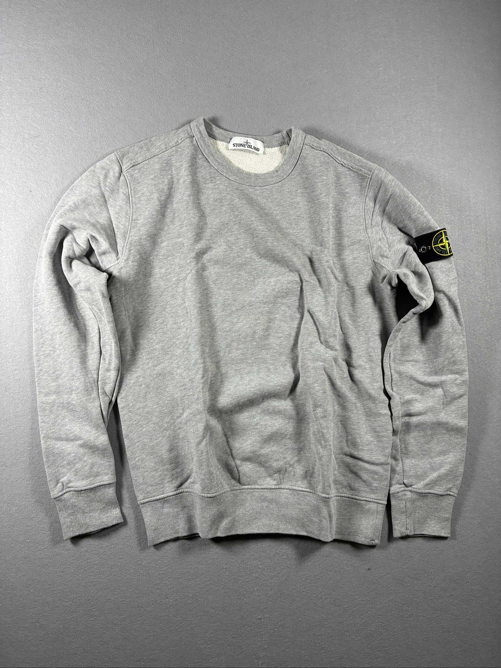 Stone Island Grey Crewneck Sweatshirt Medium Cotton