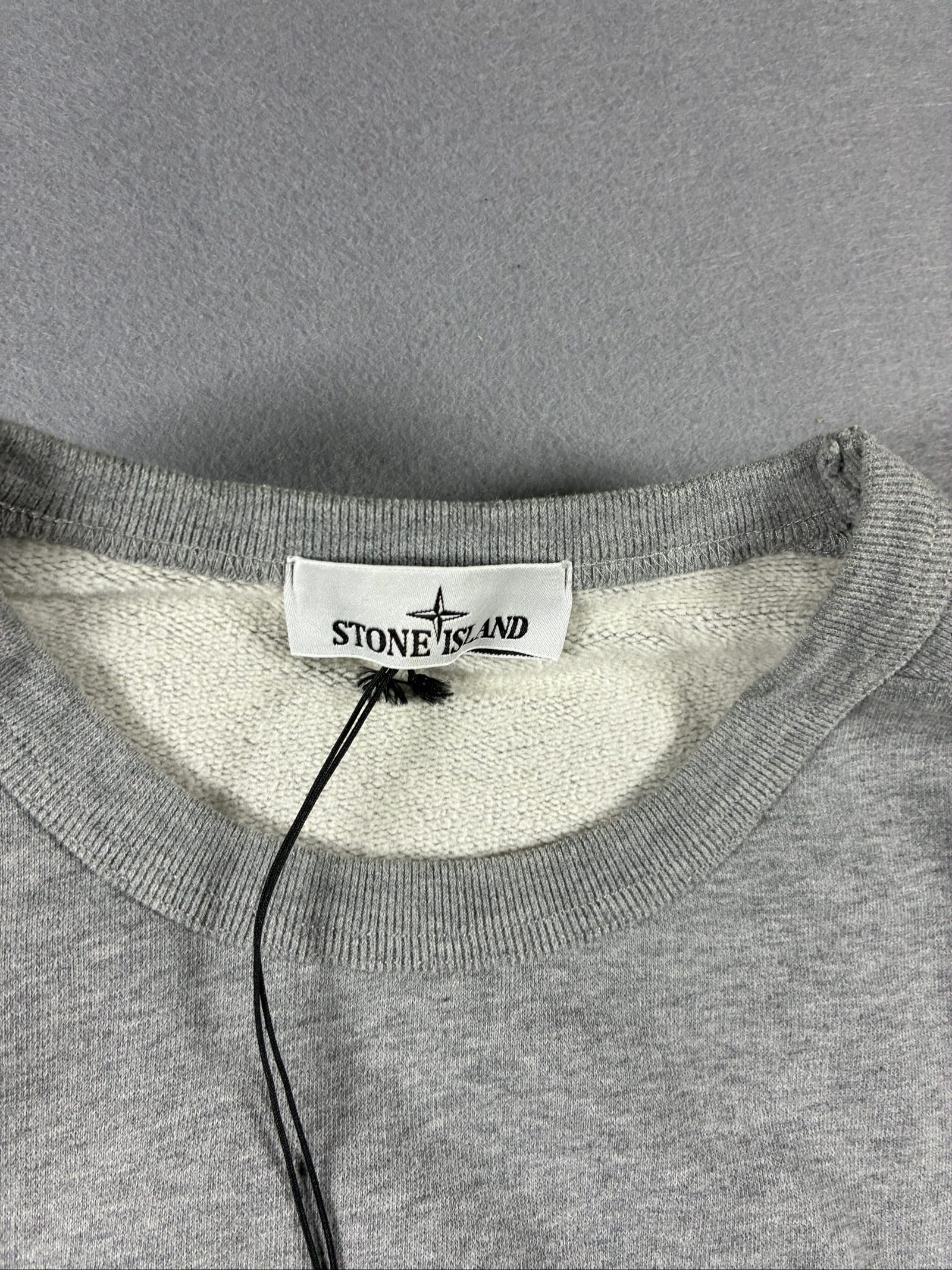 Stone Island Grey Crewneck Sweatshirt Large Cotton Blend Brand New With Tags image 2