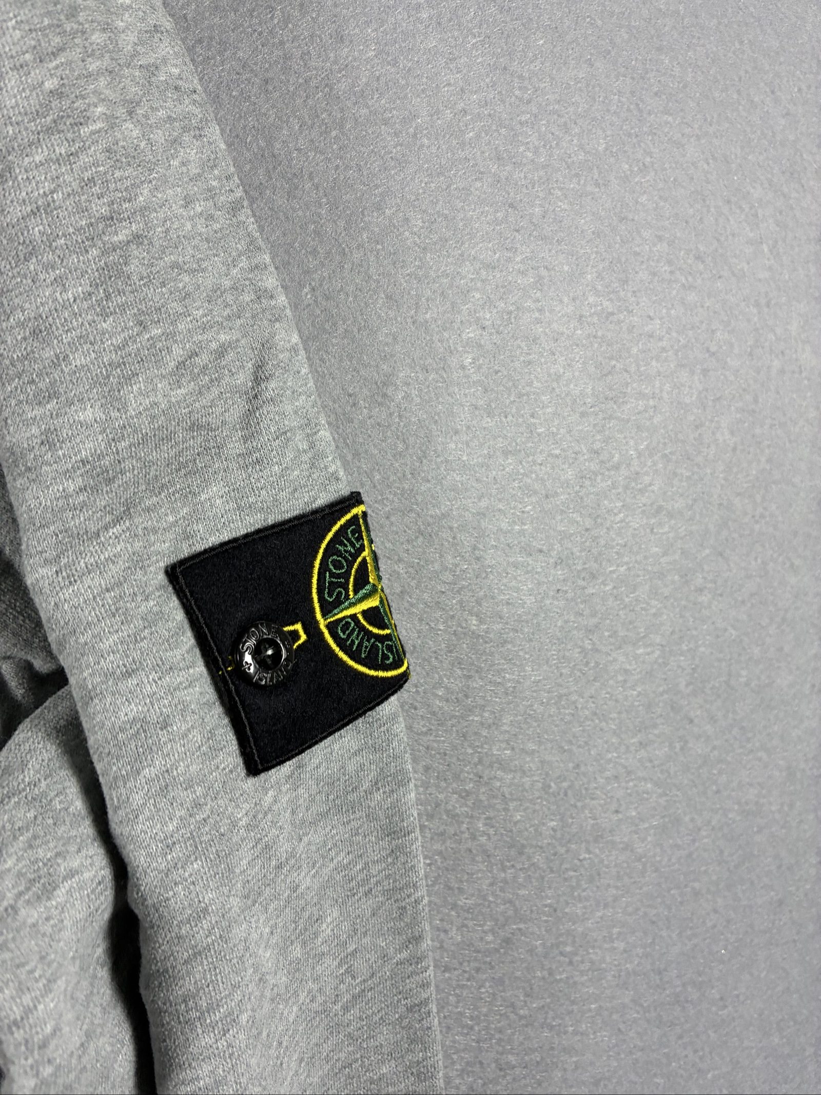 Stone Island Grey Crewneck Sweatshirt Large Cotton Blend Brand New With Tags image 4