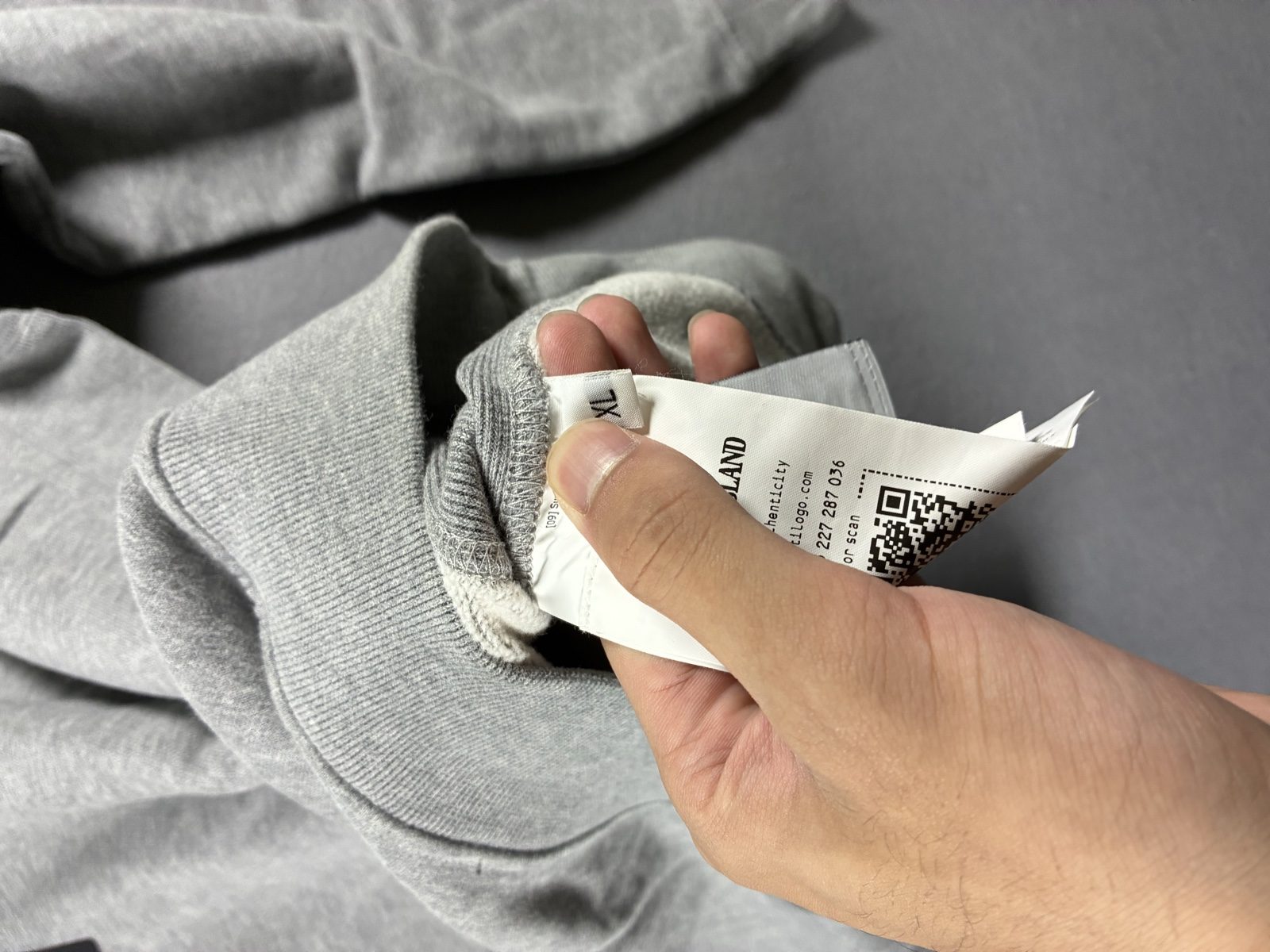 Stone Island Grey Crewneck Sweatshirt Large Cotton Blend Brand New With Tags image 6