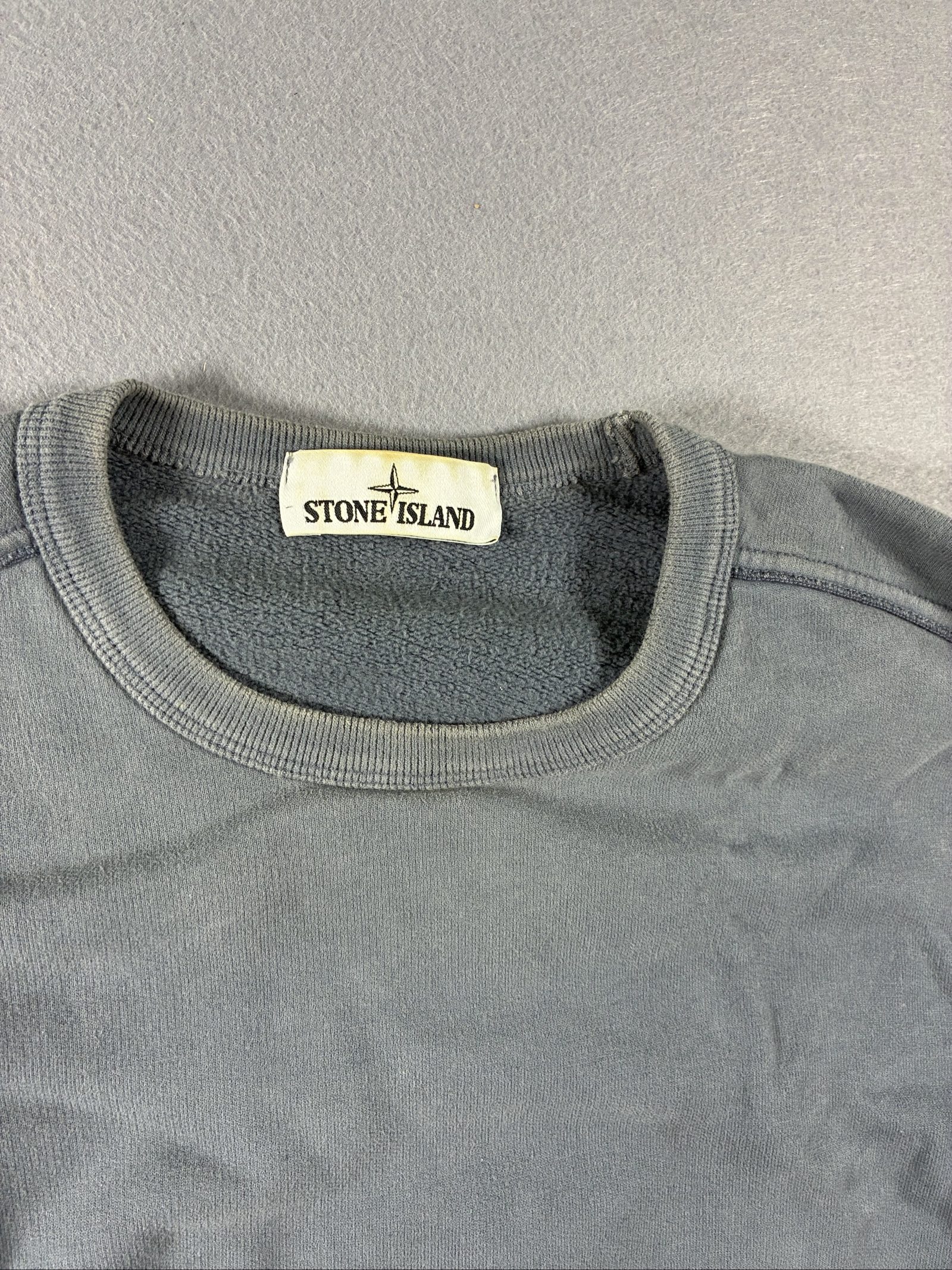 Stone Island Grey Crewneck Sweatshirt Medium Soft Fleece image 2