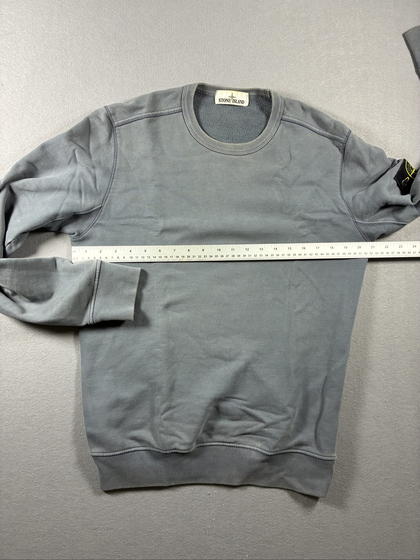 Stone Island Grey Crewneck Sweatshirt Medium Soft Fleece image 5