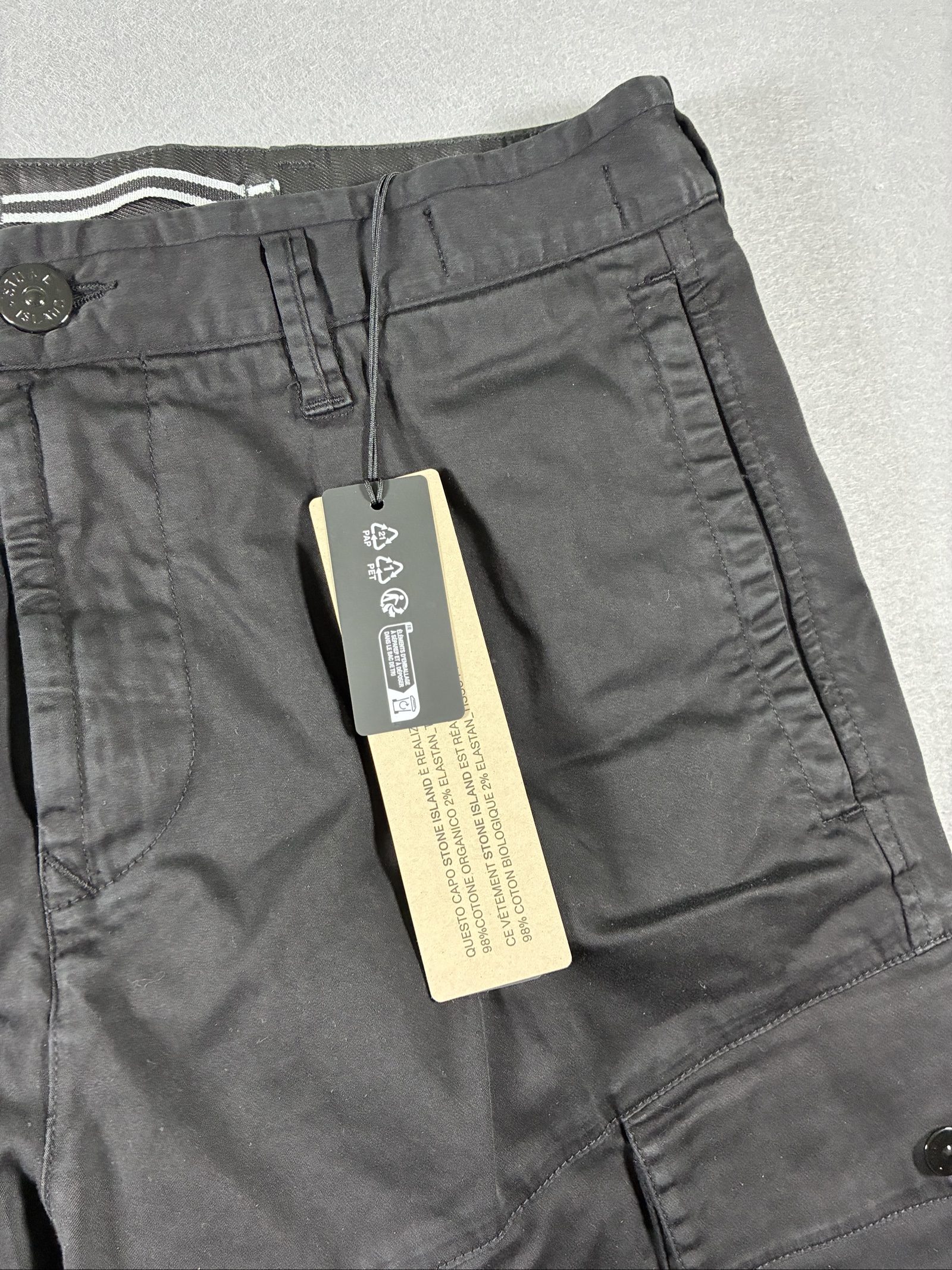Stone Island Black Cargo Trousers W 30 type RE Brand New With Tags image 3