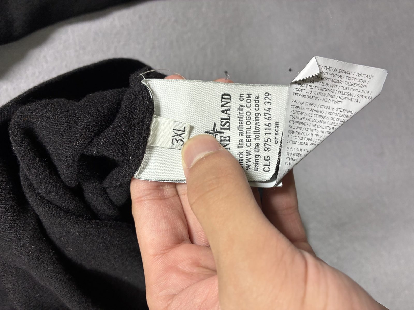 Stone Island Black Half Zip Knit Sweater M image 5