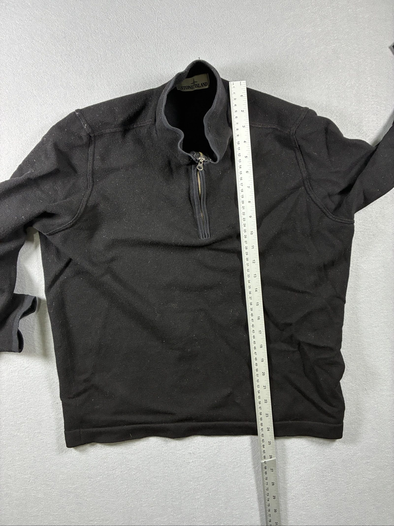 Stone Island Black Half Zip Knit Sweater M image 9