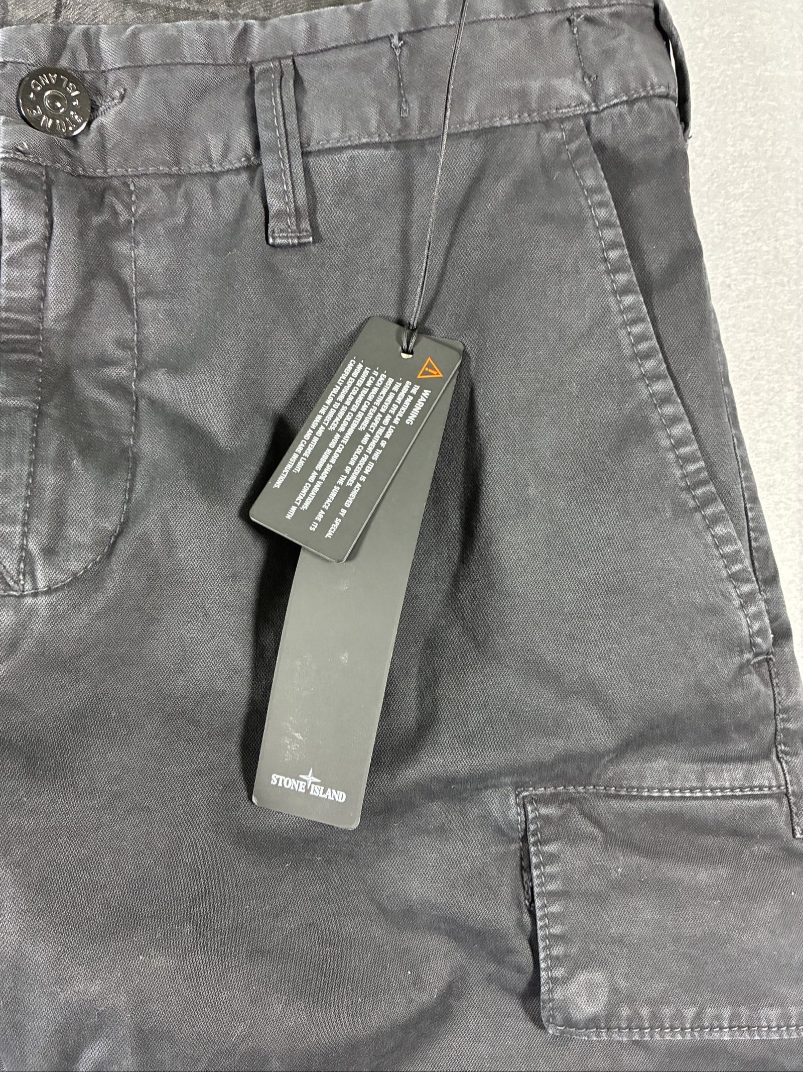 Stone Island Black Cargo Pants 32 Slim Fit Type SK Brand New With Tags image 3