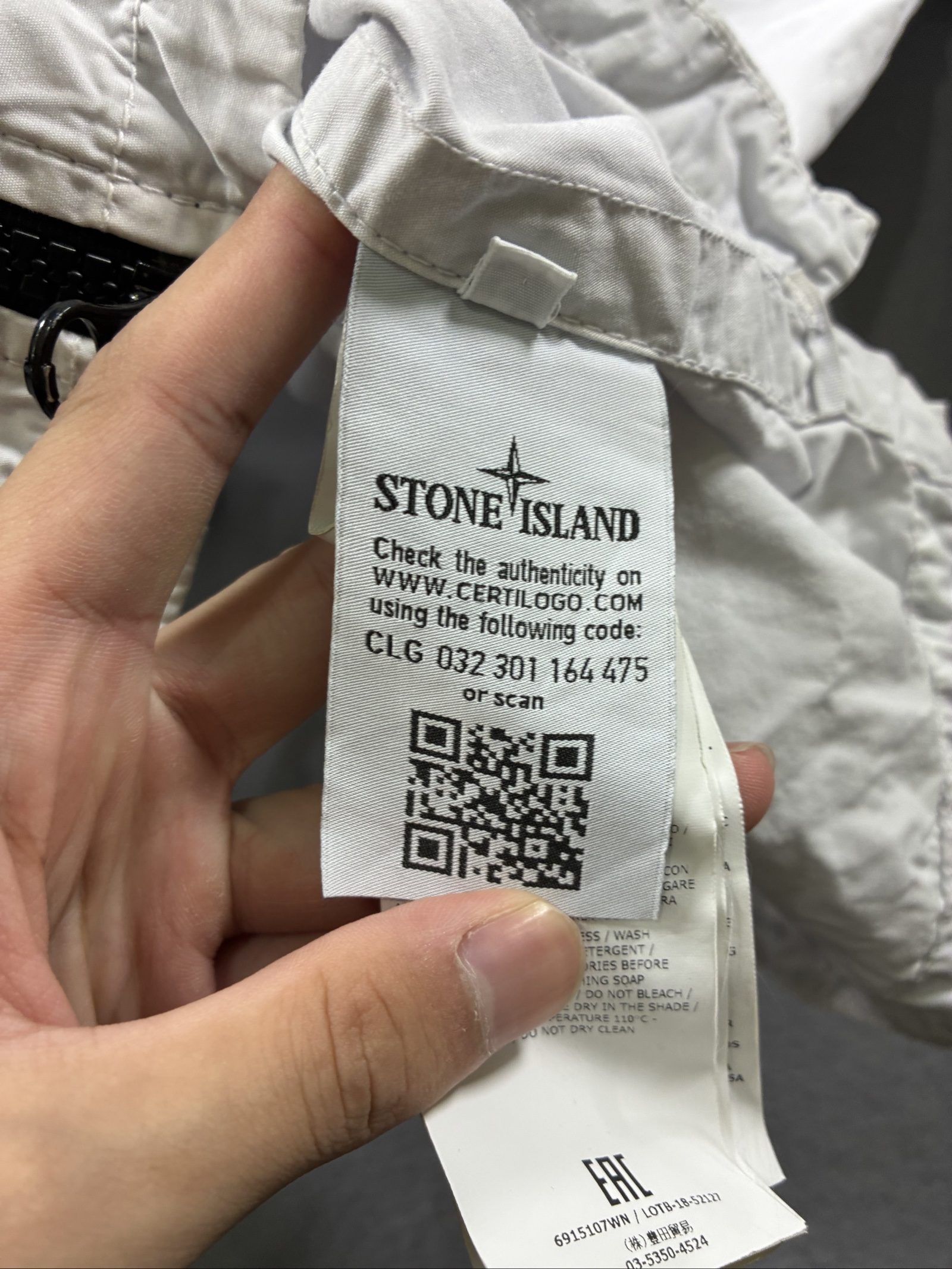 Stone Island White Cotton Zip Jacket Small image 4