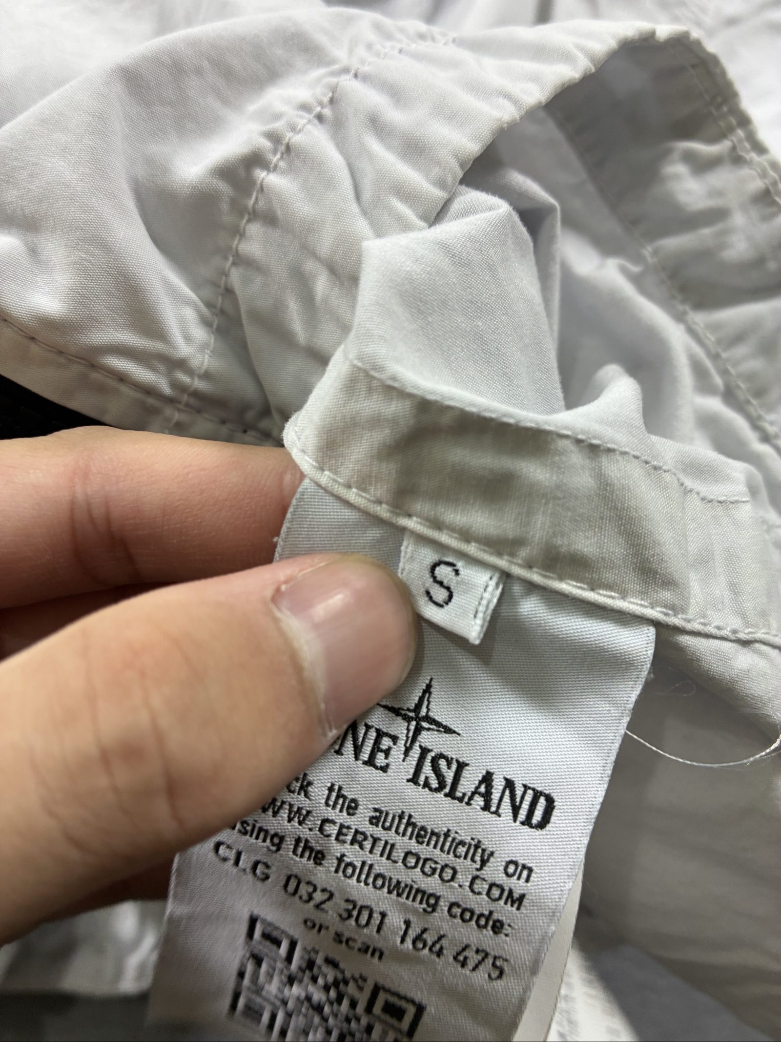 Stone Island White Cotton Zip Jacket Small image 5