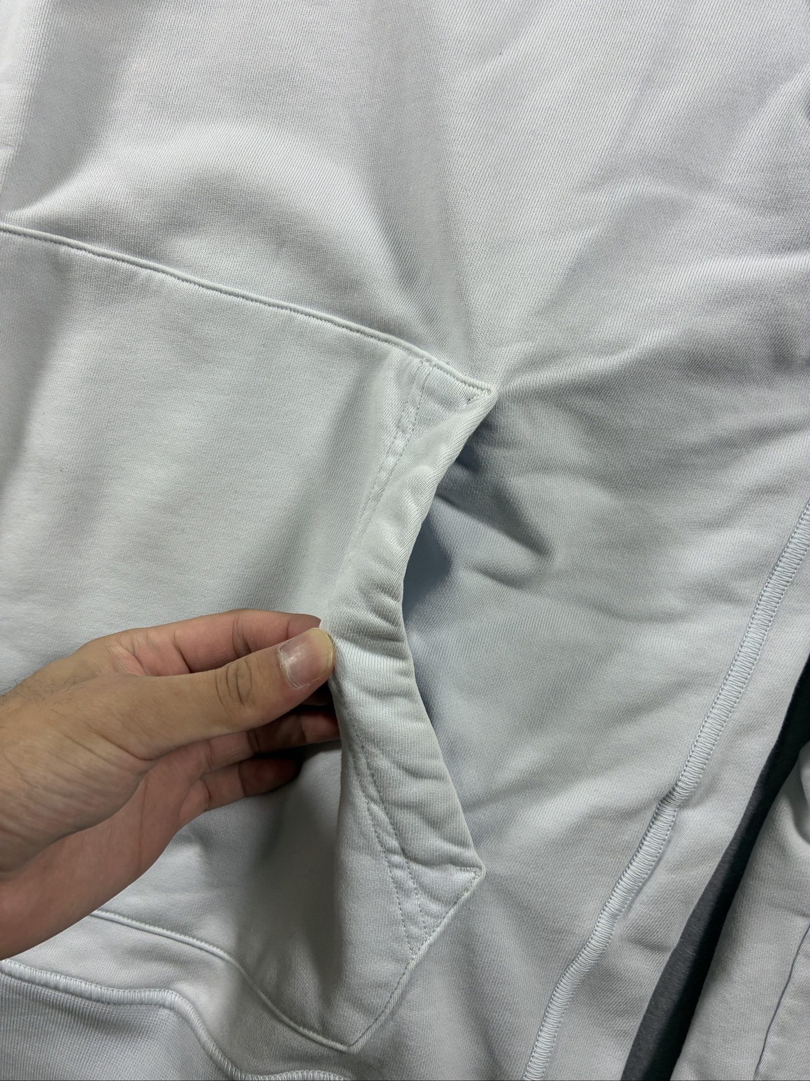 Stone Island White Hoodie Small Drawstring Pocket image 4