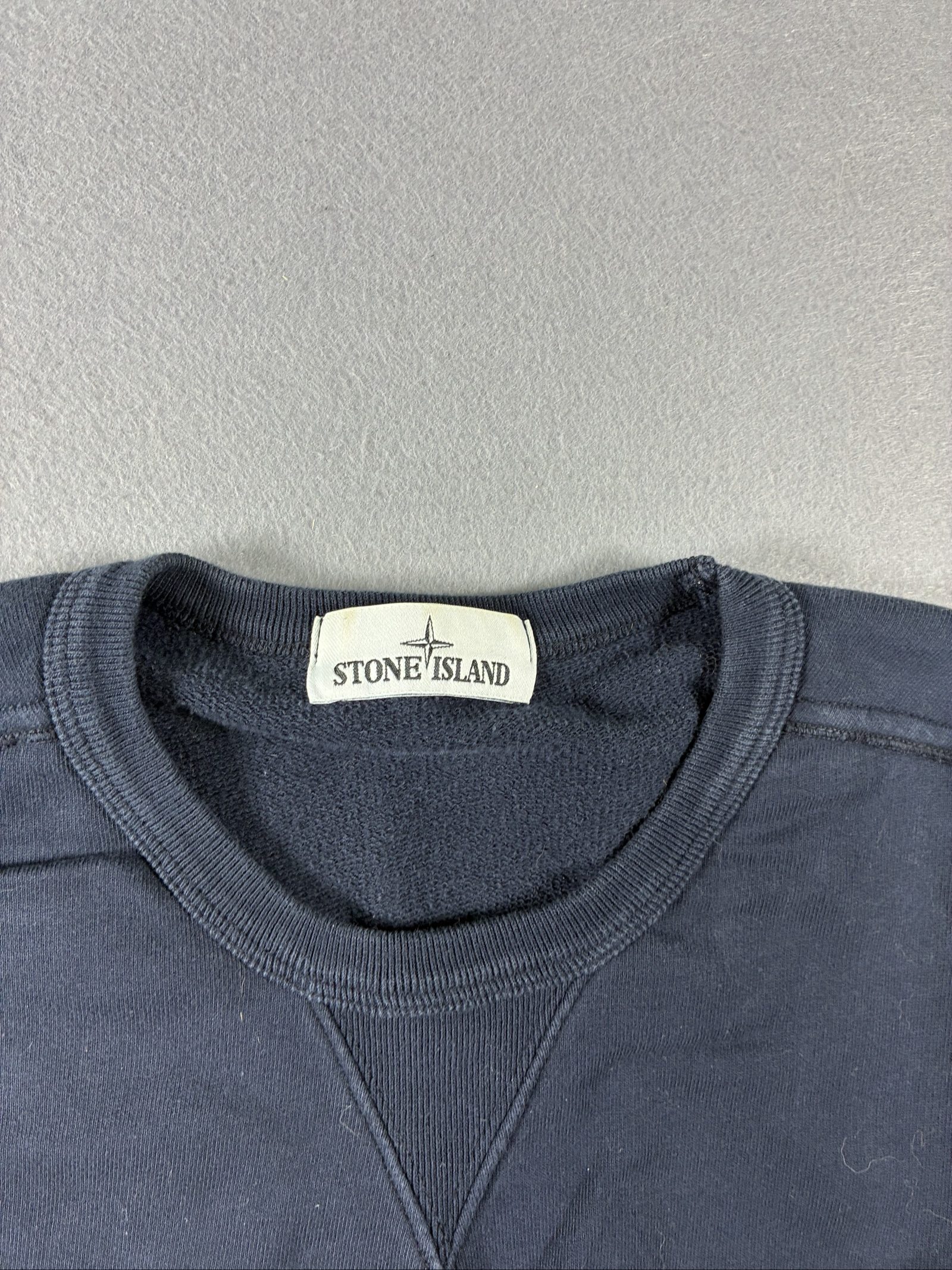 Stone Island Navy Blue Crewneck Sweatshirt Large Cotton image 2