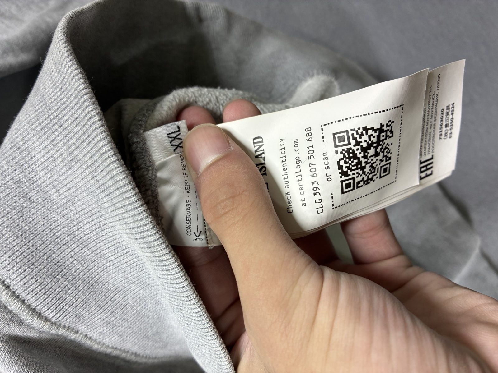 Stone Island Grey Crew Neck Sweatshirt XXL image 4