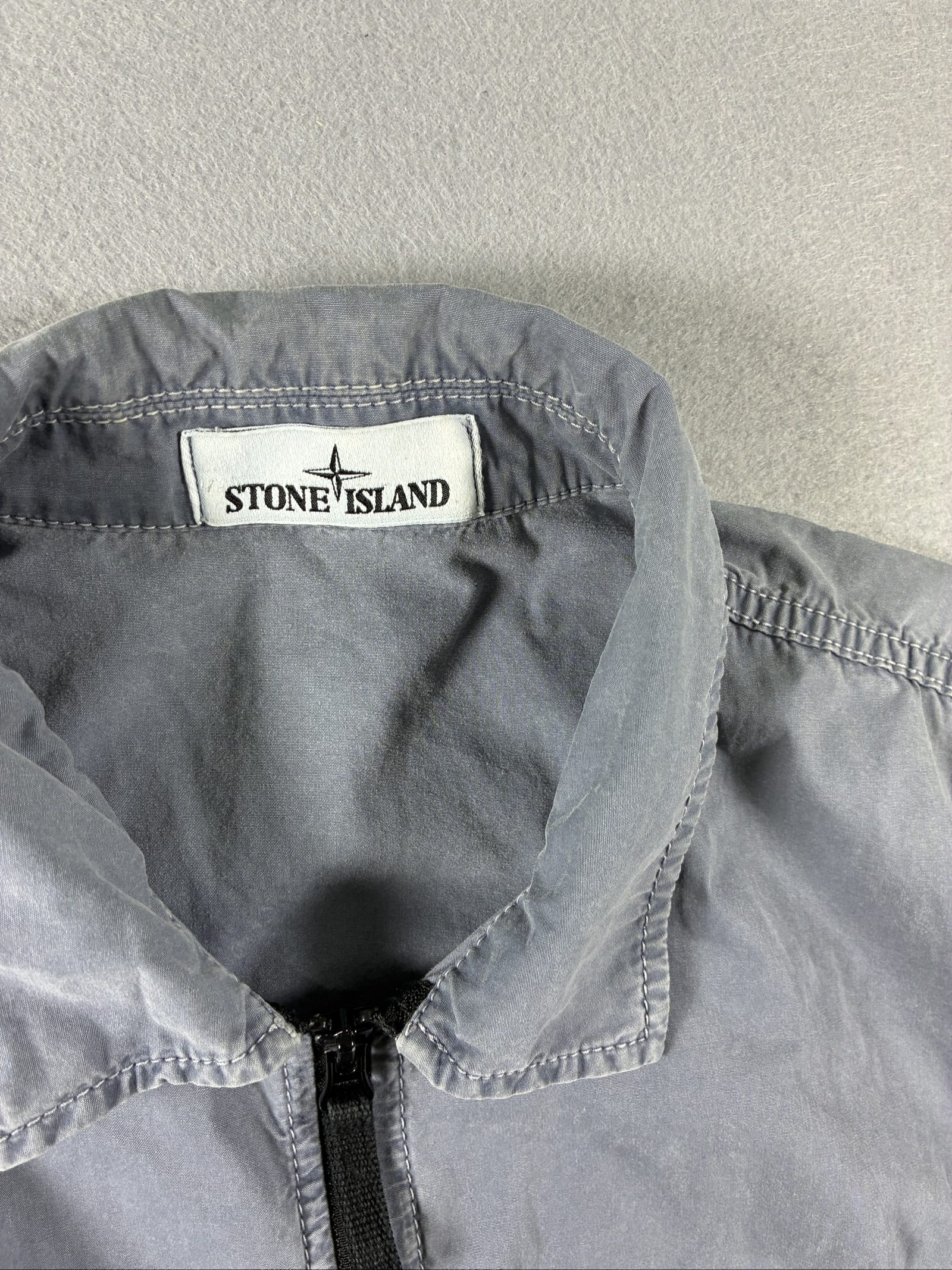 Stone Island Grey Zip Front Shirt Jacket Large image 2