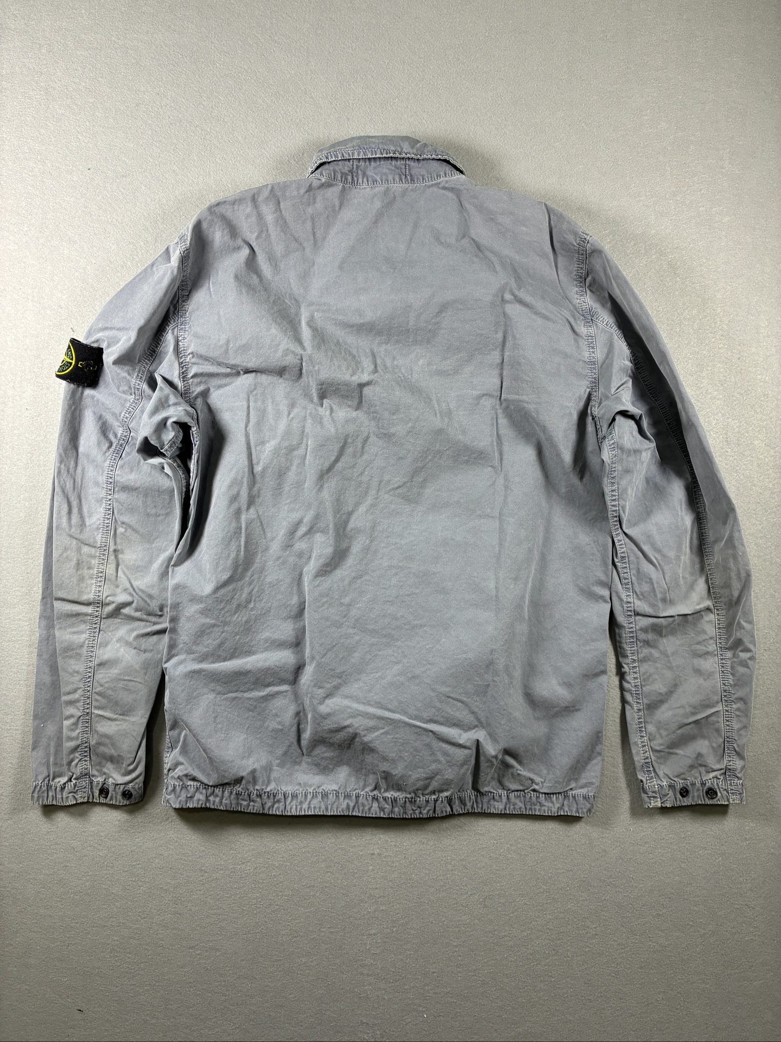 Stone Island Grey Zip Front Shirt Jacket Large image 6