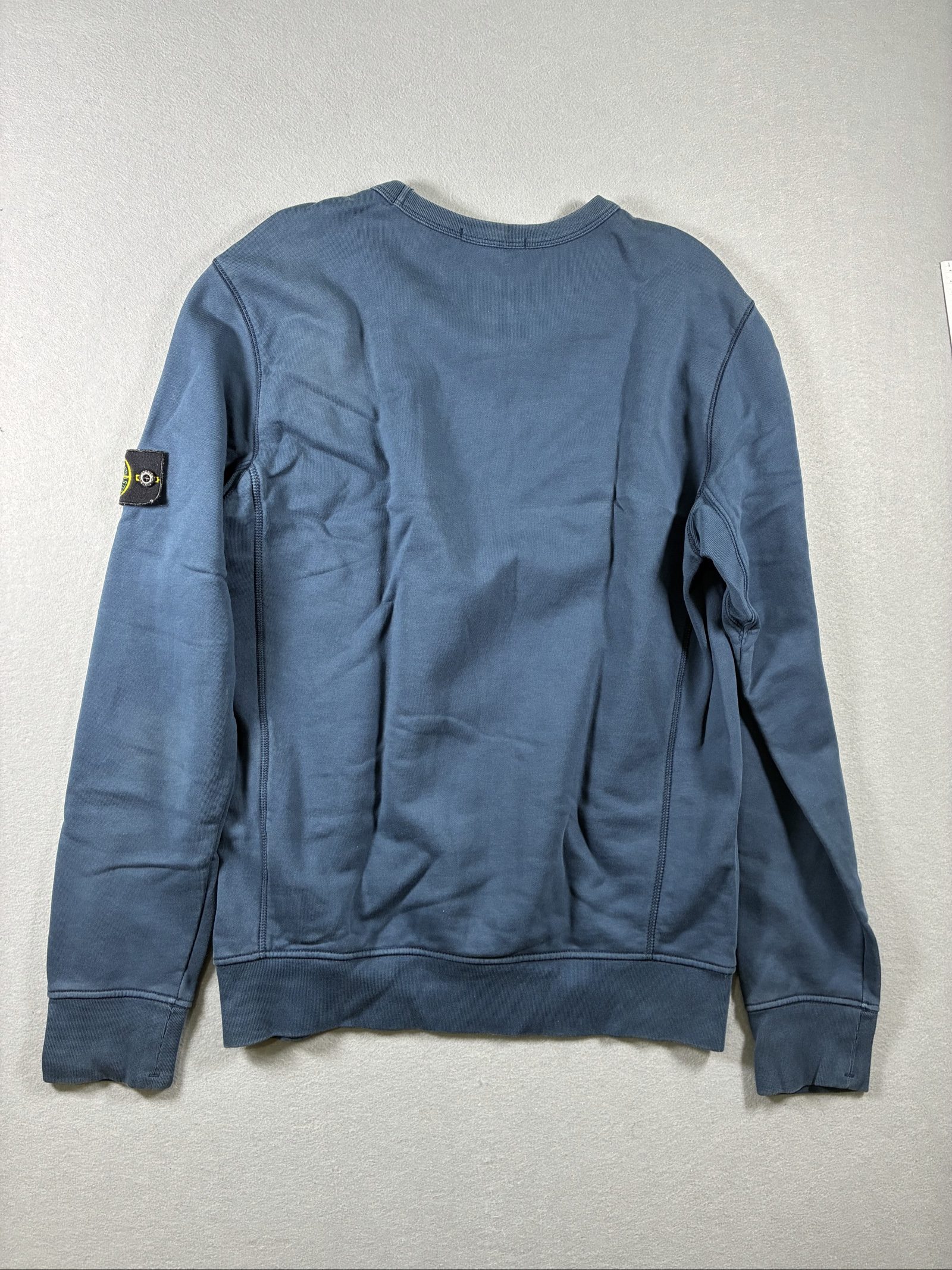Stone Island Navy Blue Sweatshirt Large Crew Neck Cotton image 5