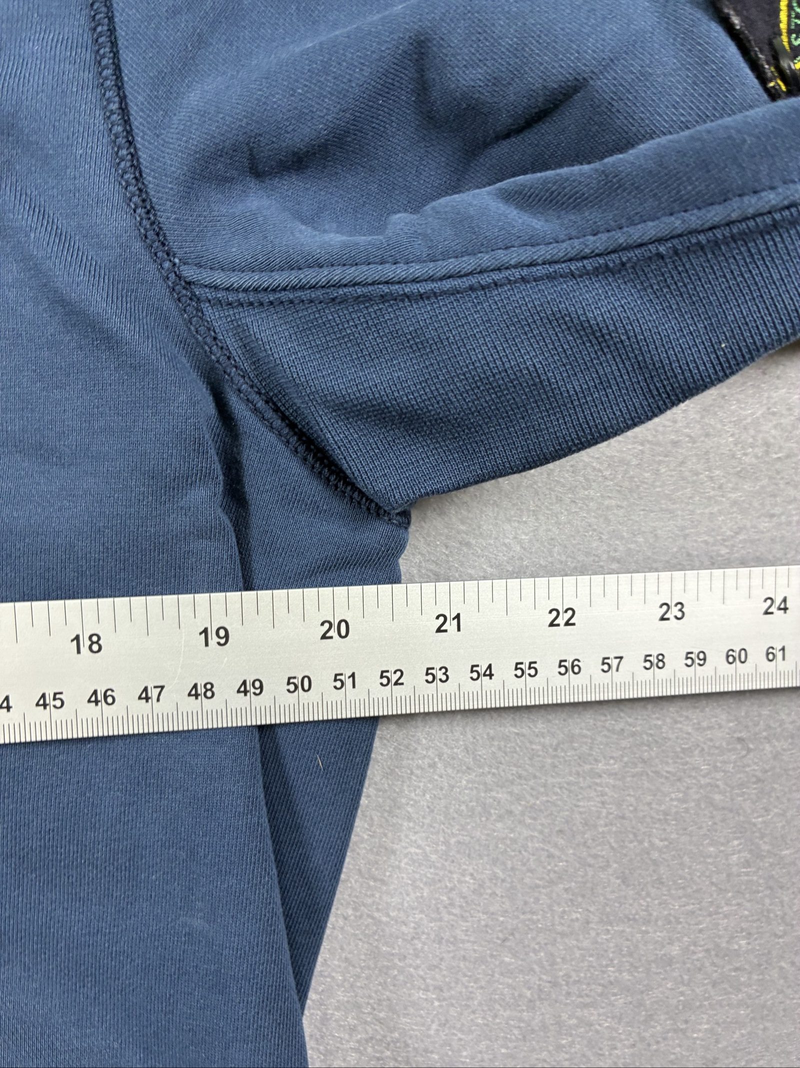 Stone Island Navy Blue Sweatshirt Large Crew Neck Cotton image 7