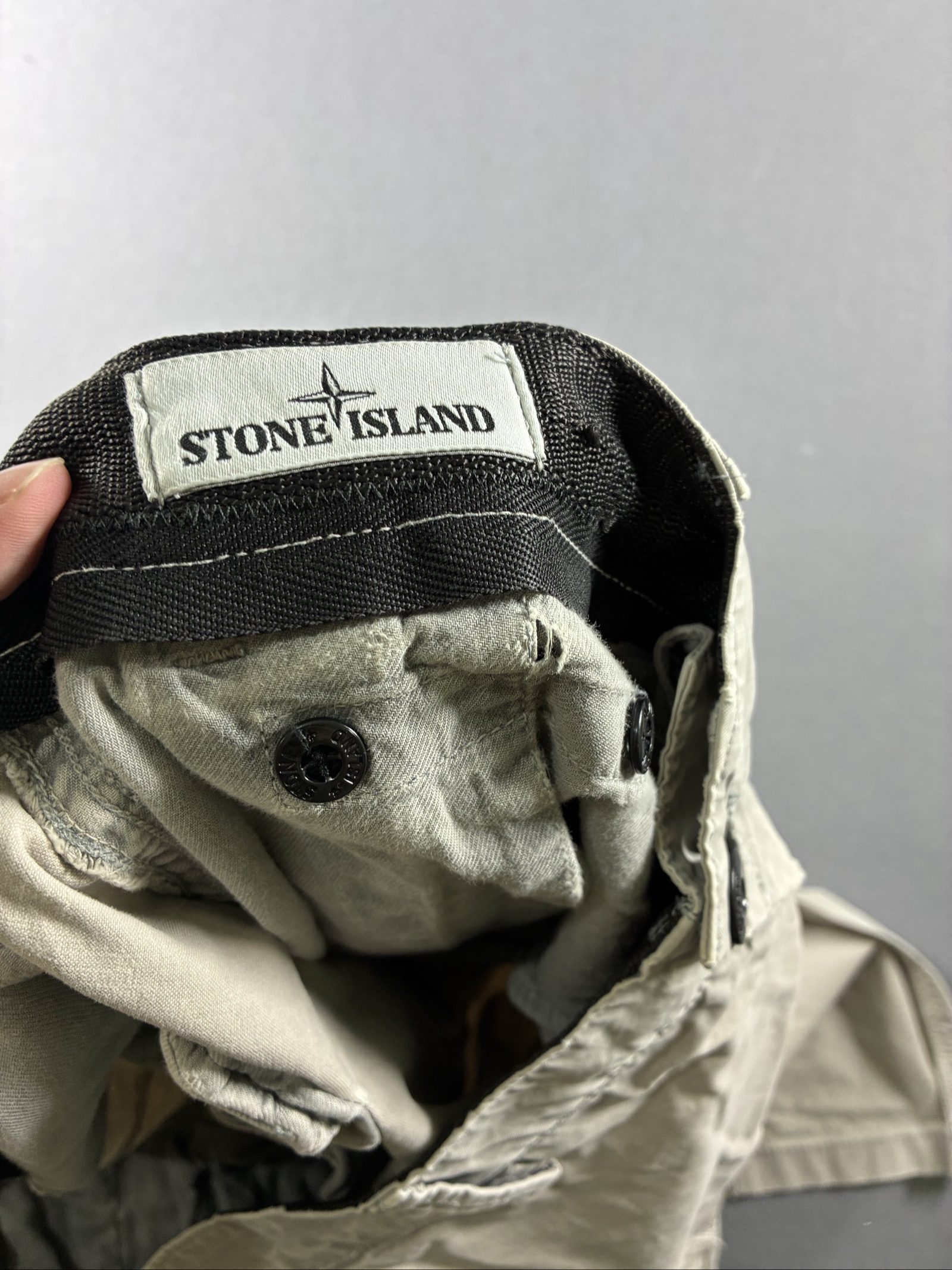 Stone Island Men Beige Cargo Trousers W38 Relaxed Fit image 3