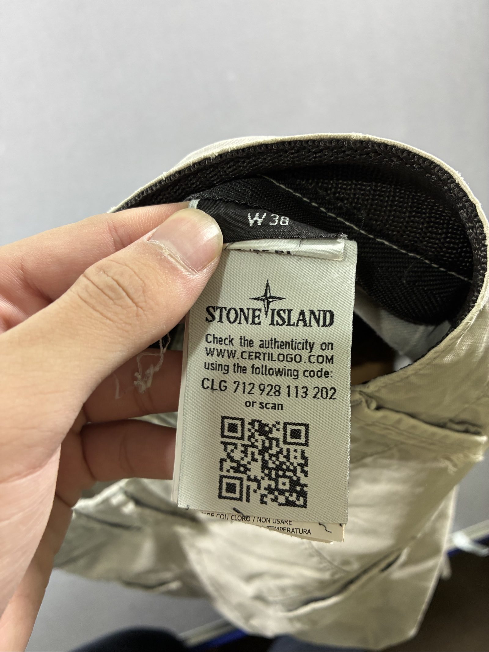 Stone Island Men Beige Cargo Trousers W38 Relaxed Fit image 5