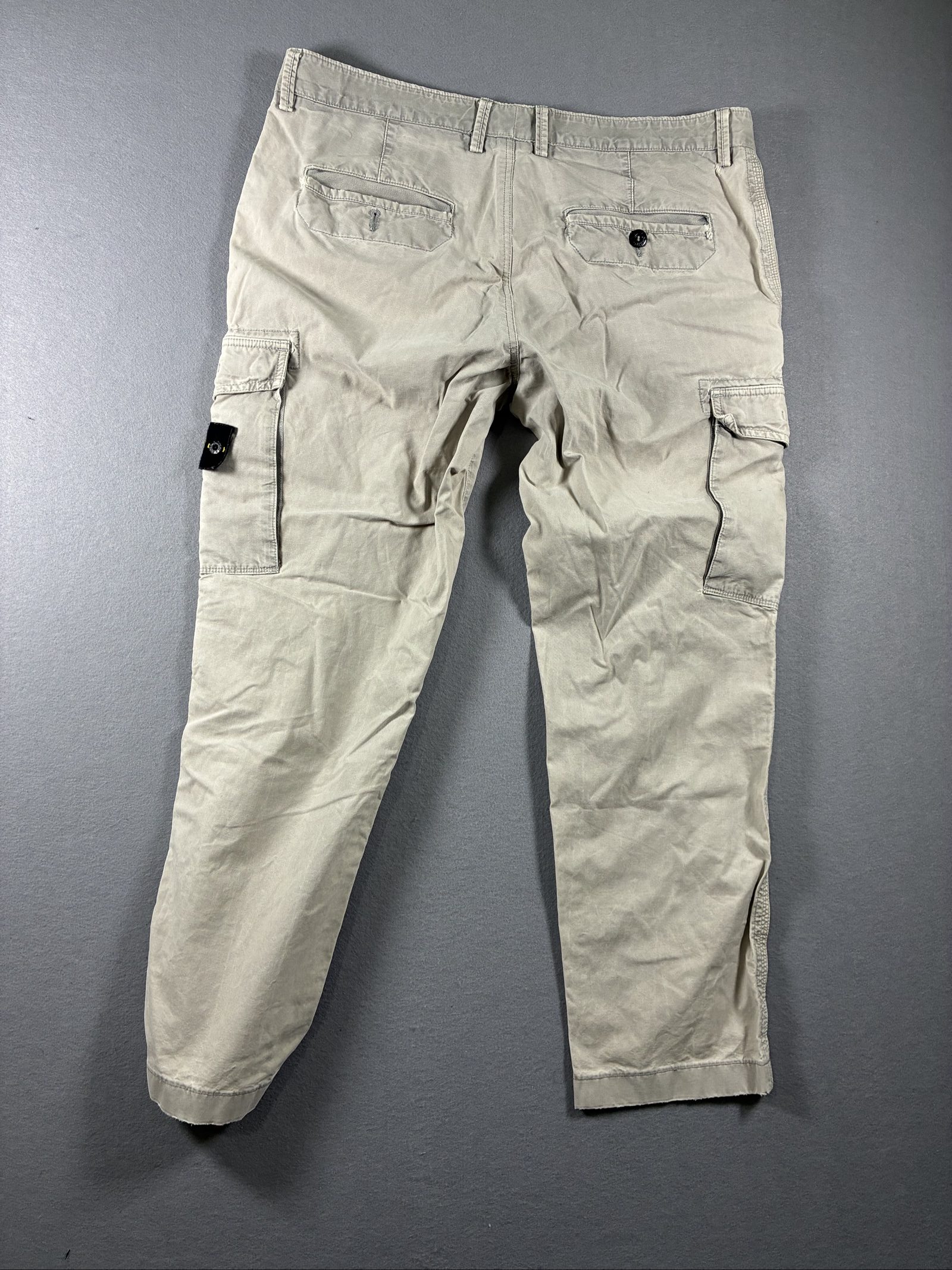 Stone Island Men Beige Cargo Trousers W38 Relaxed Fit image 8