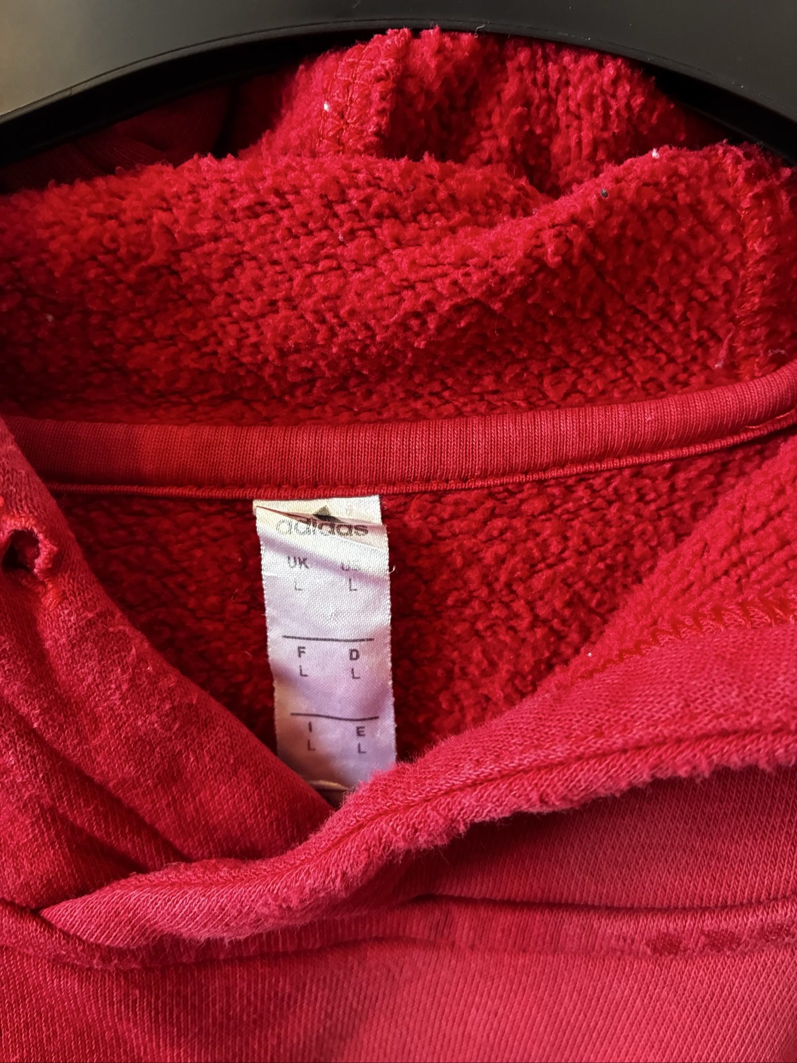 Adidas Red Vanessa Transporte Hooded Sweatshirt Large image 9