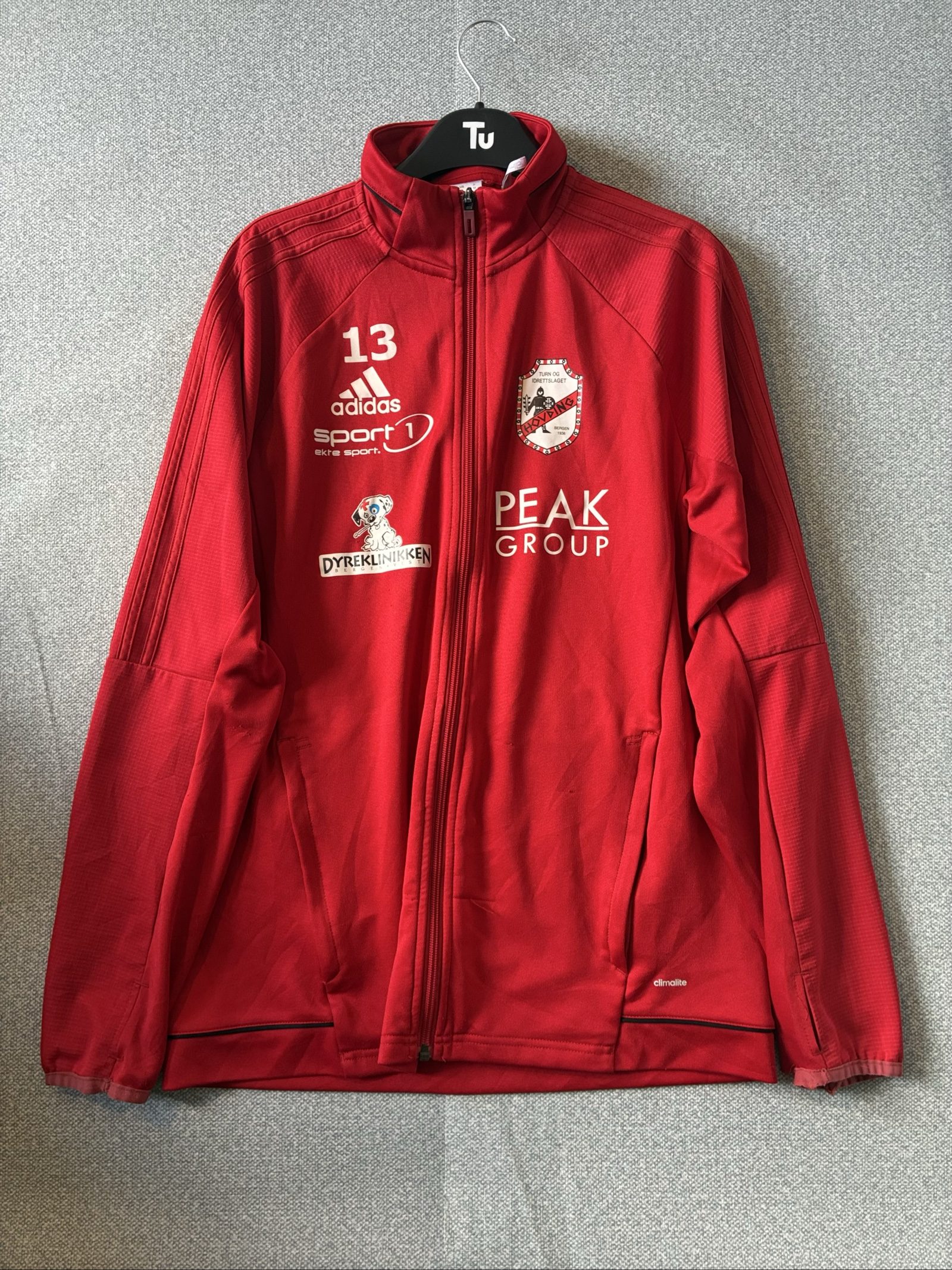 Adidas Men's Red Climathlete Full Zip Track Jacket Medium