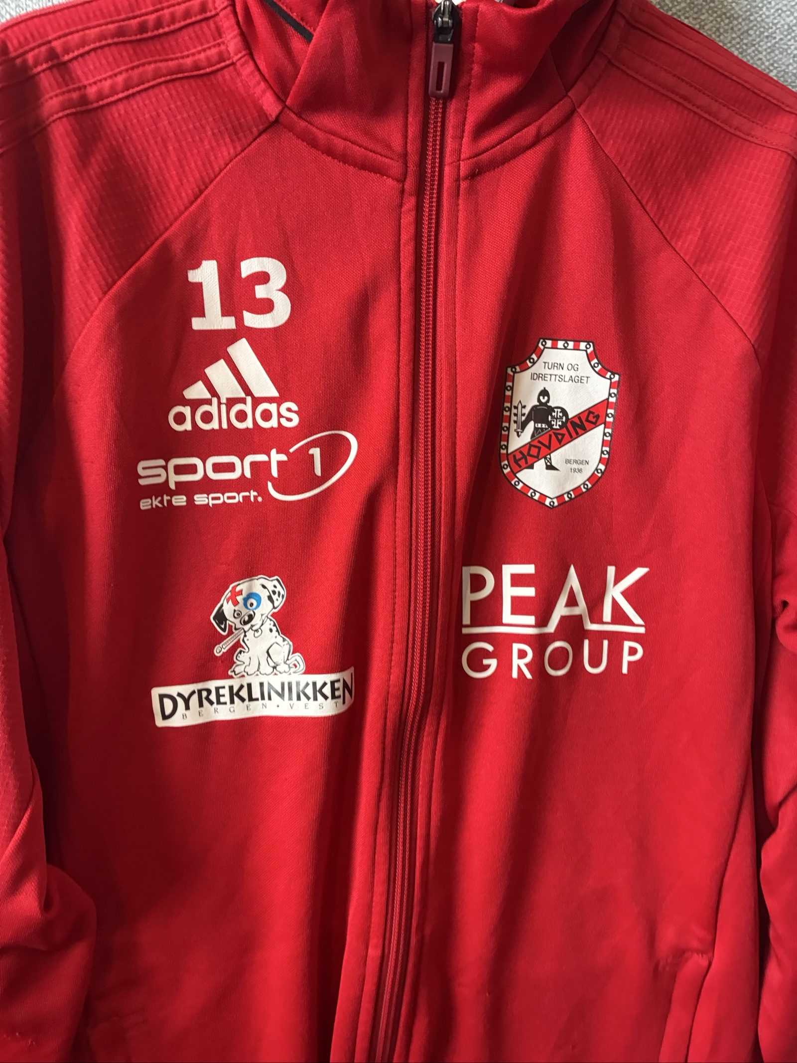Adidas Men's Red Climathlete Full Zip Track Jacket Medium image 2