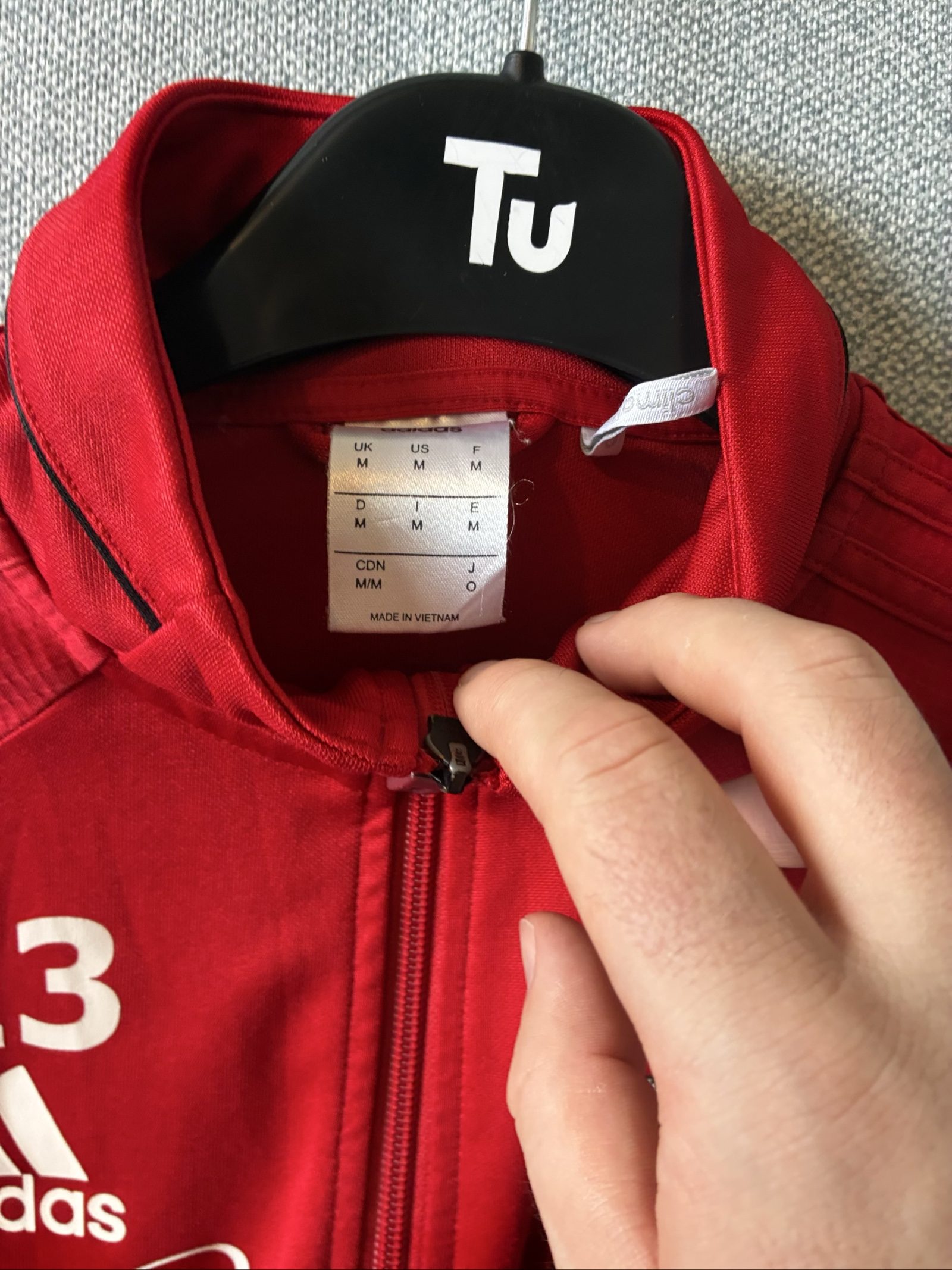 Adidas Men's Red Climathlete Full Zip Track Jacket Medium image 5