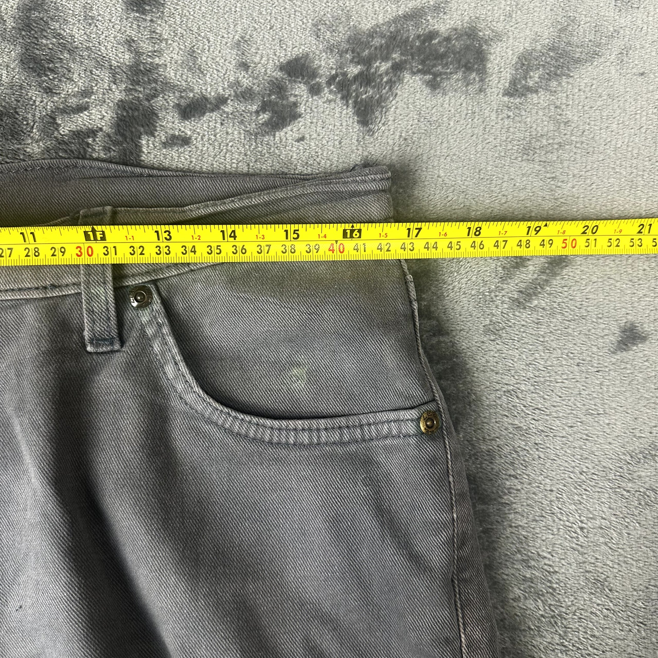 Vintage Lee Premium Quality Grey Jeans | Straight Leg W32 L27 image 4
