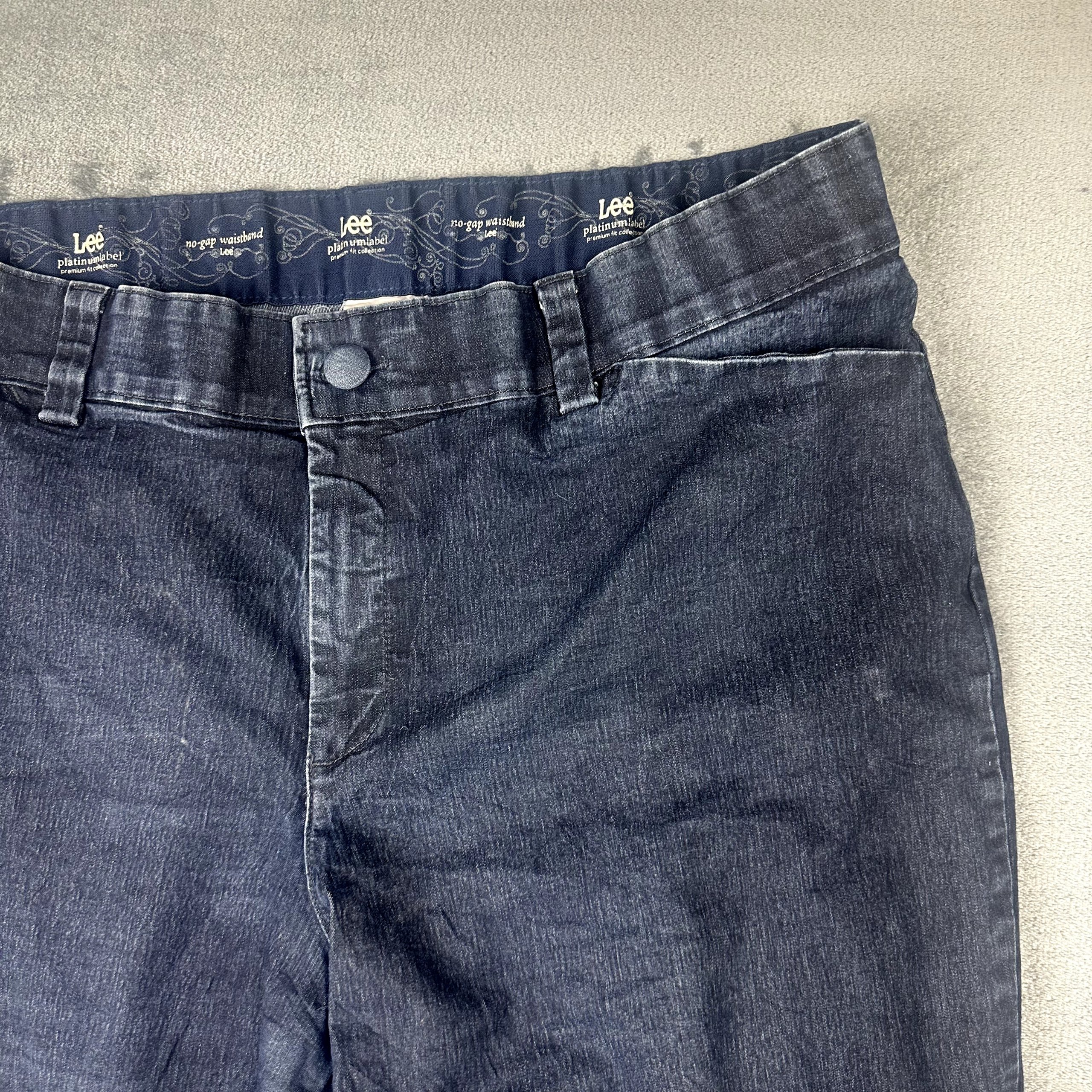 Lee Platinum Label Dark Wash Jeans Size 20W Plus Size No-Gap Waistband image 8