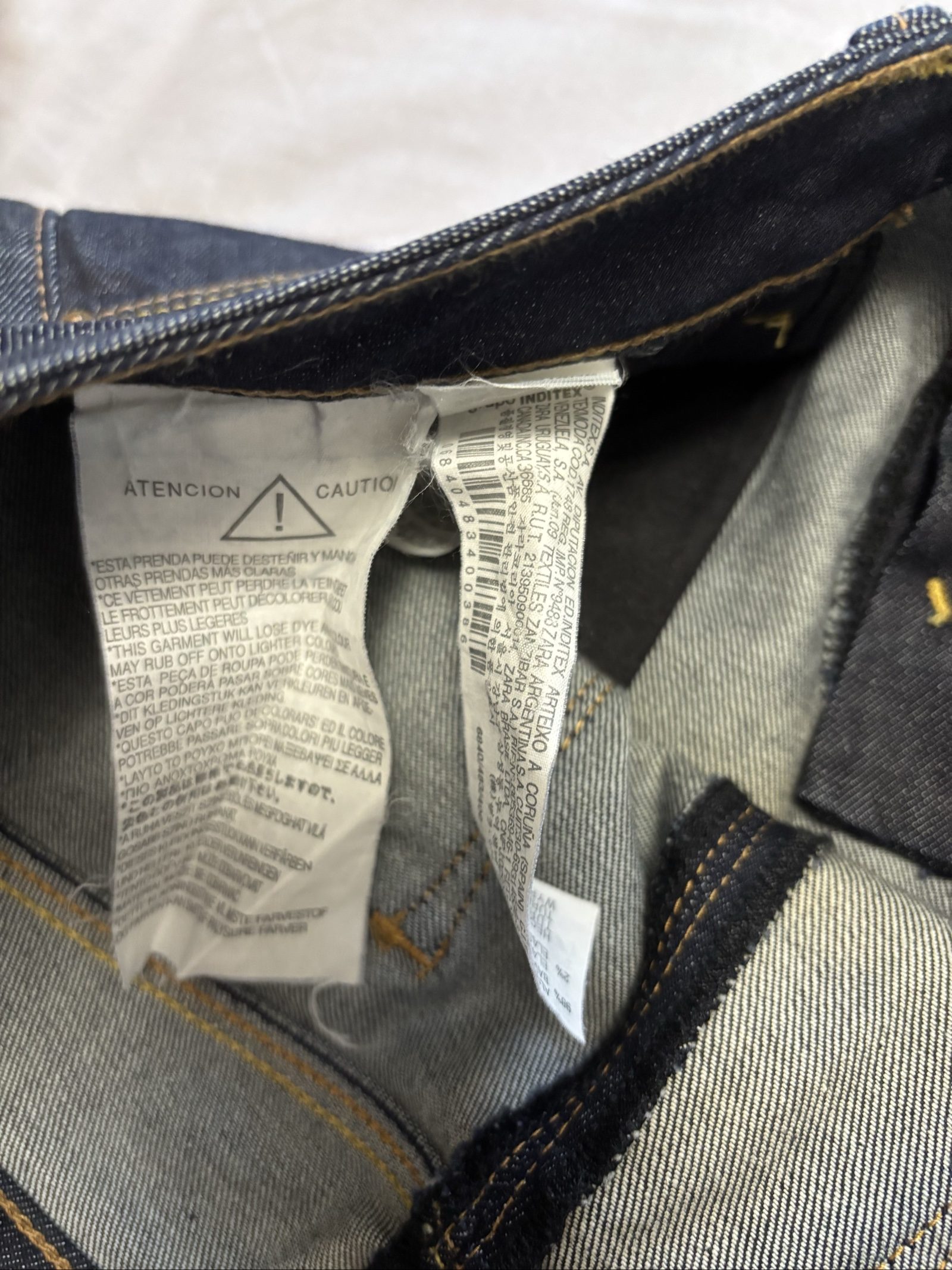 Zara Woman Dark Blue Denim Skirt Size S image 5