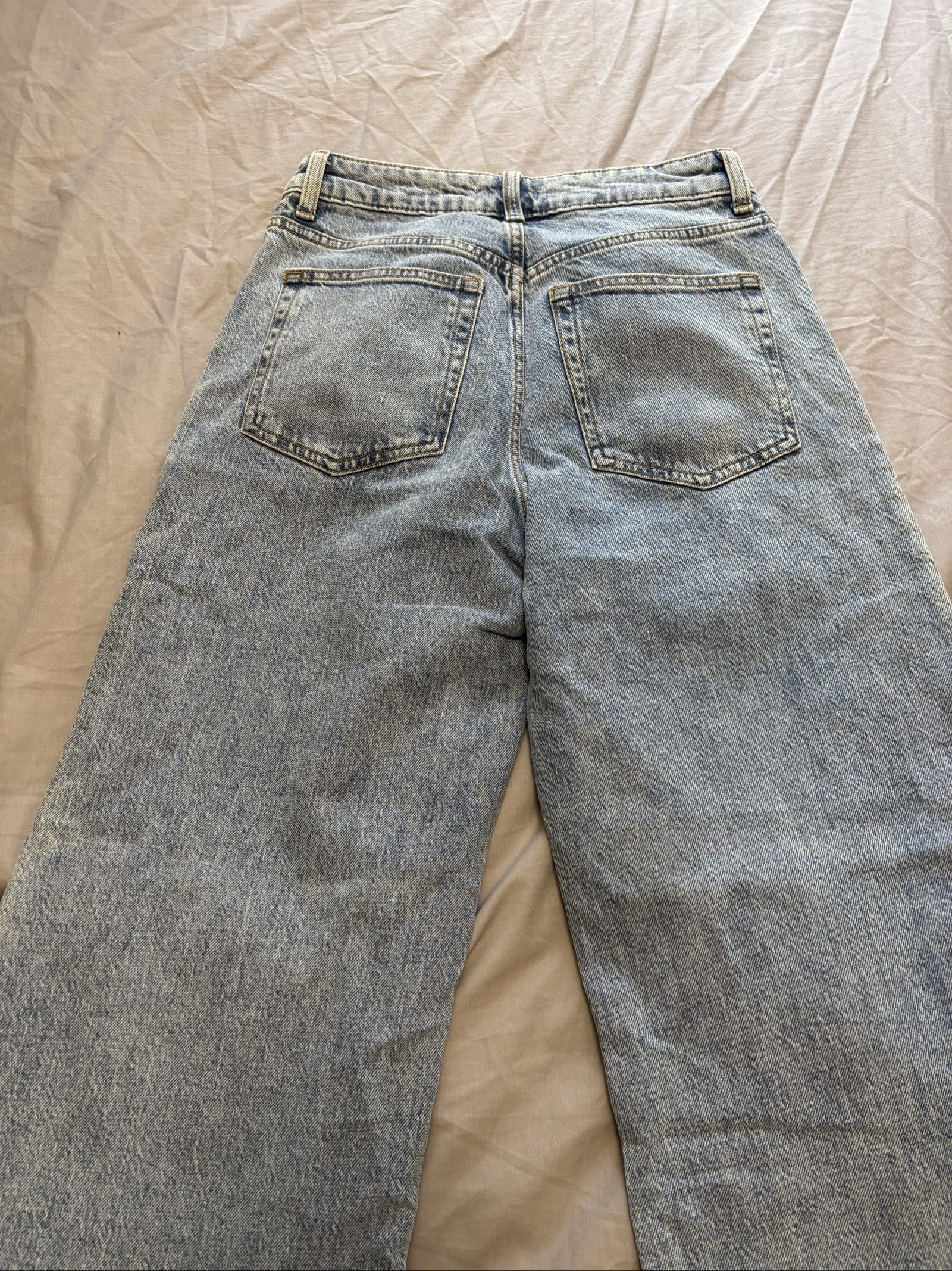 H&M Light Blue Denim Jeans Uk 10 Relaxed Fit image 5