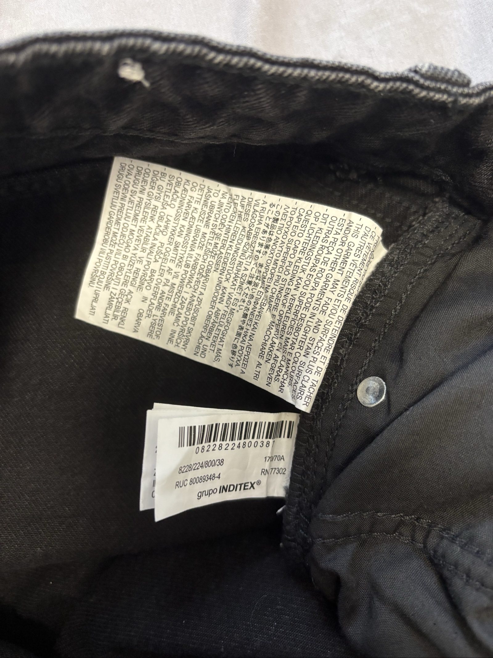 Zara Black Denim Wide Leg Jeans size 12 image 4