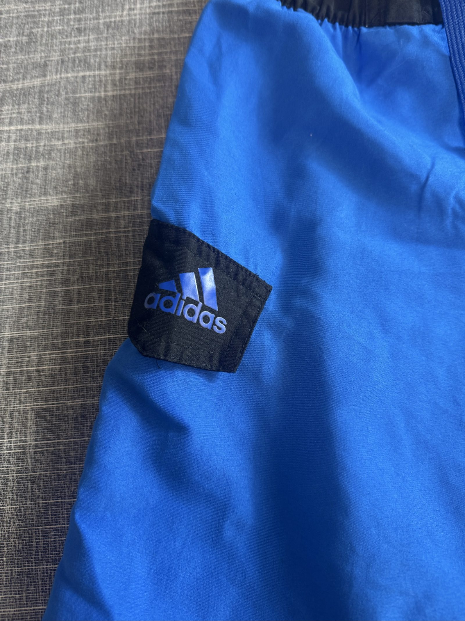 Adidas Men’s Blue Black Swim Shorts Elastic Waist Medium Polyester image 2