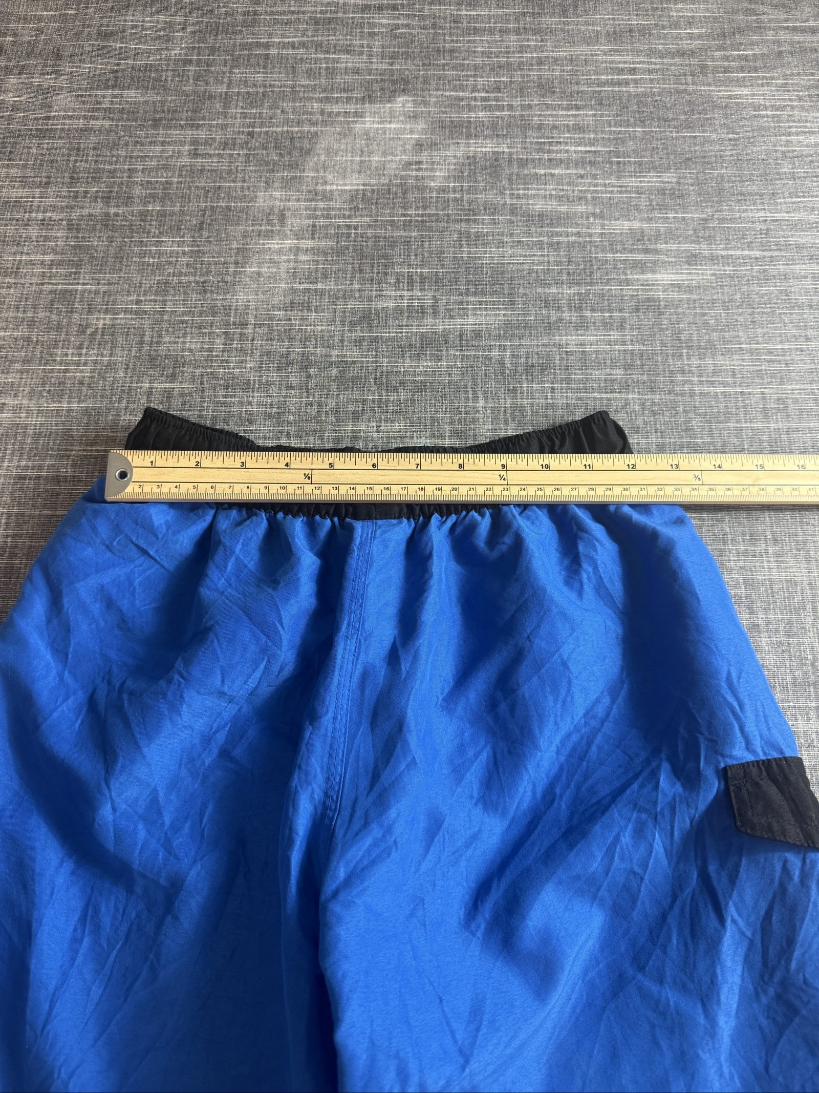 Adidas Men’s Blue Black Swim Shorts Elastic Waist Medium Polyester image 7
