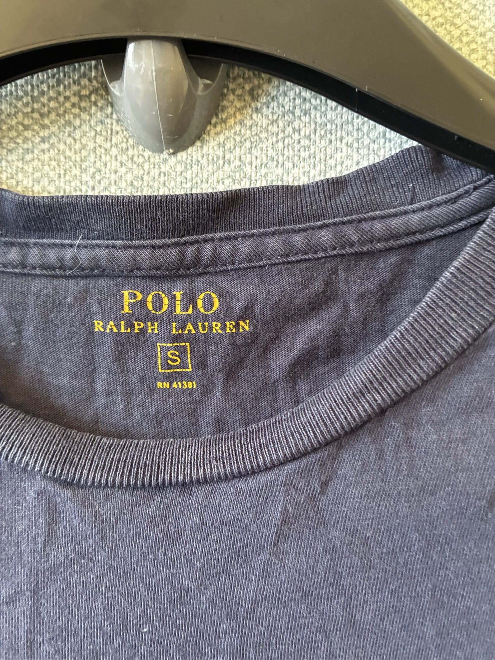 Polo Ralph Lauren Navy Cotton T-Shirt Small Red Logo image 4