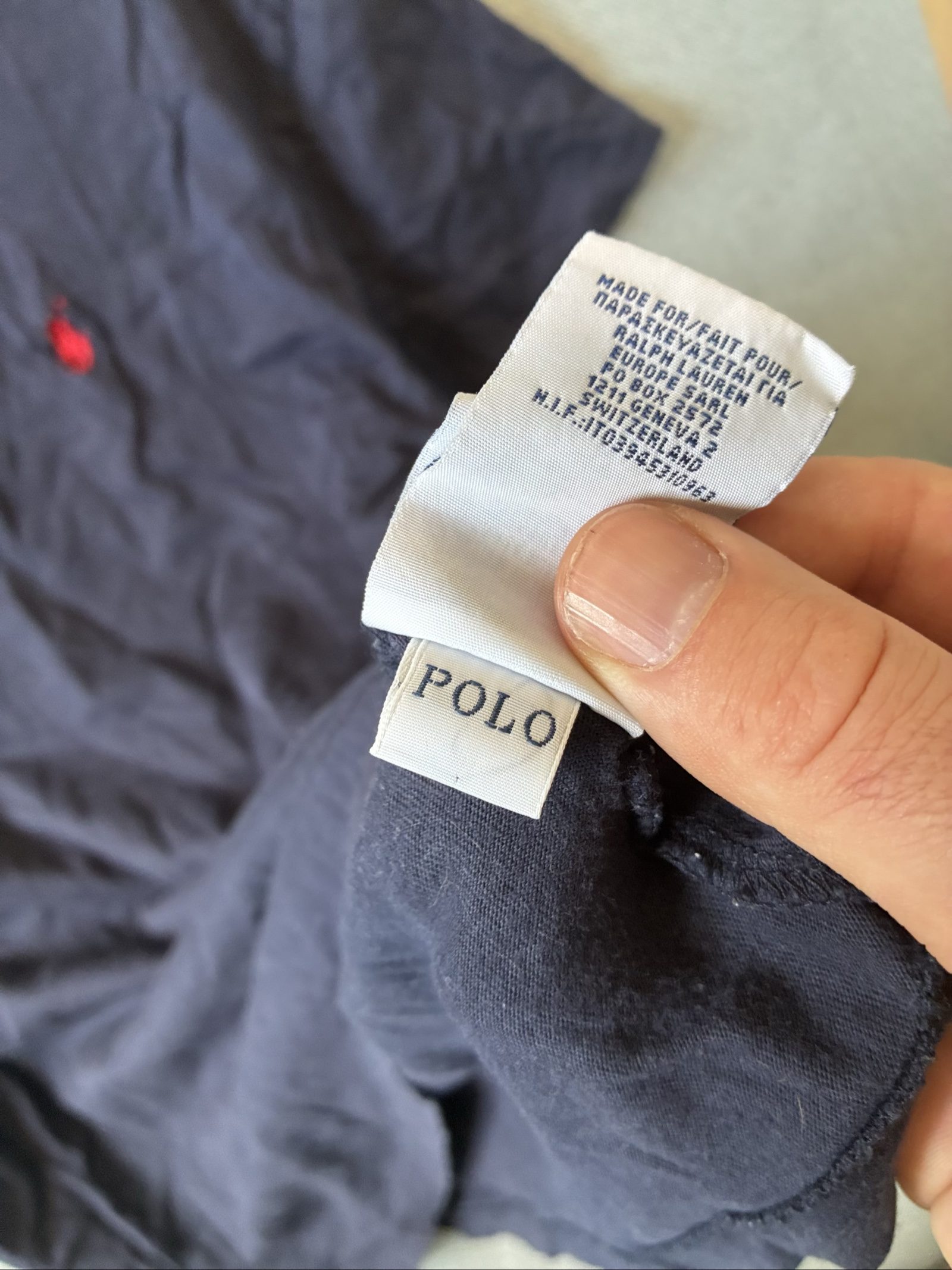 Polo Ralph Lauren Navy Cotton T-Shirt Small Red Logo image 6