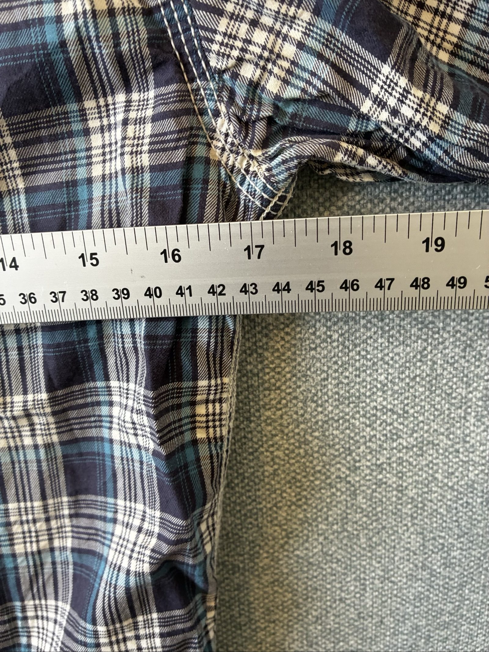 Hilfiger Denim Men's Blue & White Checked Shirt Small Casual image 7
