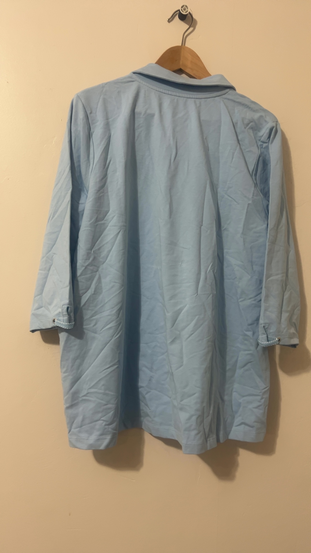 d&co Light Blue Cotton Blend Polo Shirt Large image 2