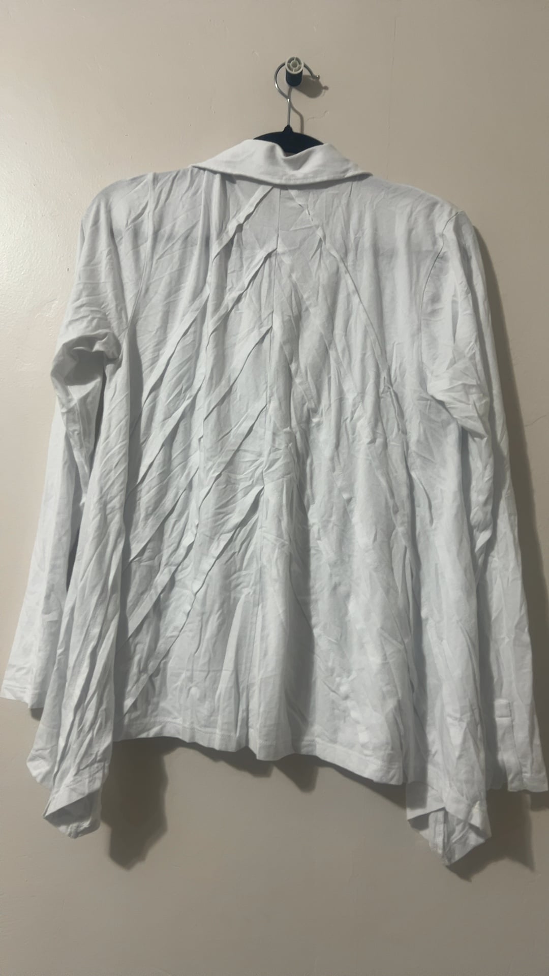 Logo Lavish White Button-Up Shirt XS Lightweight Cotton image 2