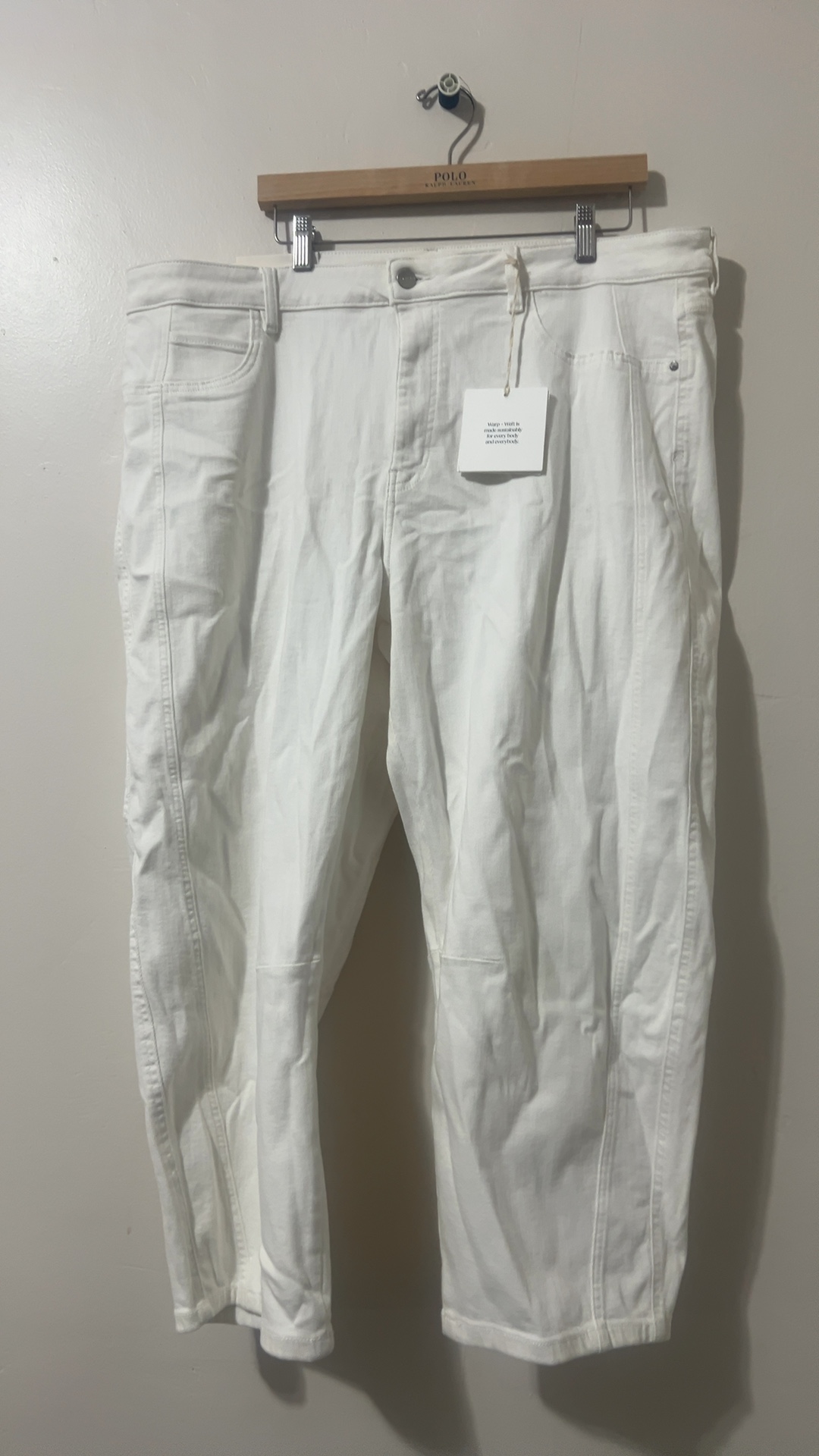 Warp + Weft White Myr Soft Curve Jeans Size 22WP