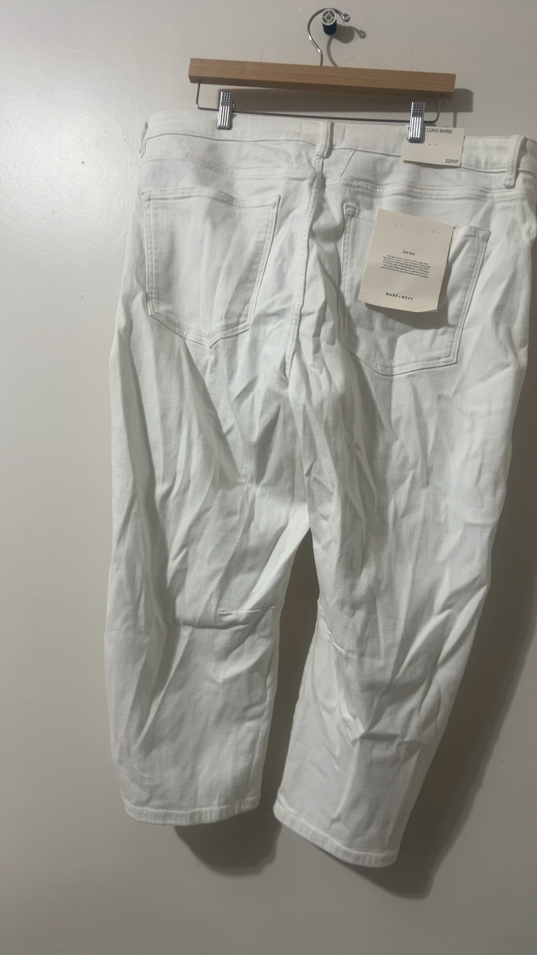 Warp + Weft White Myr Soft Curve Jeans Size 22WP image 2