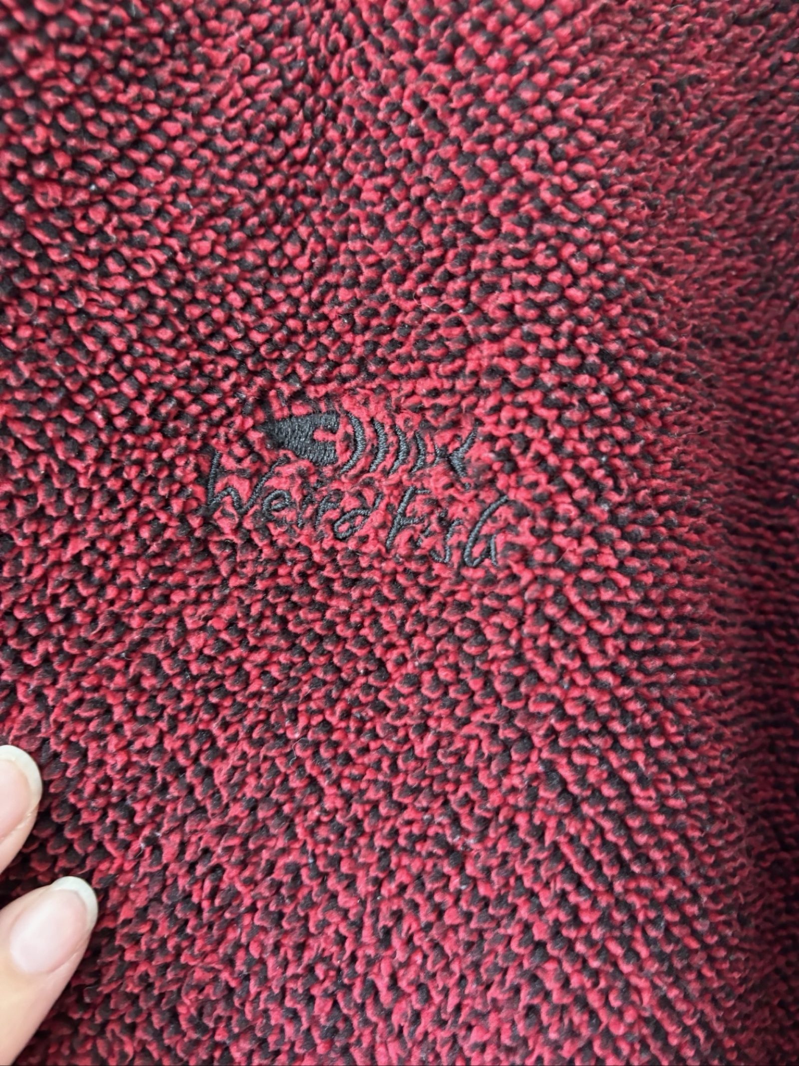 Weird Fish Red Fleece Sweatshirt 2XL Polyester Half-Zip image 2
