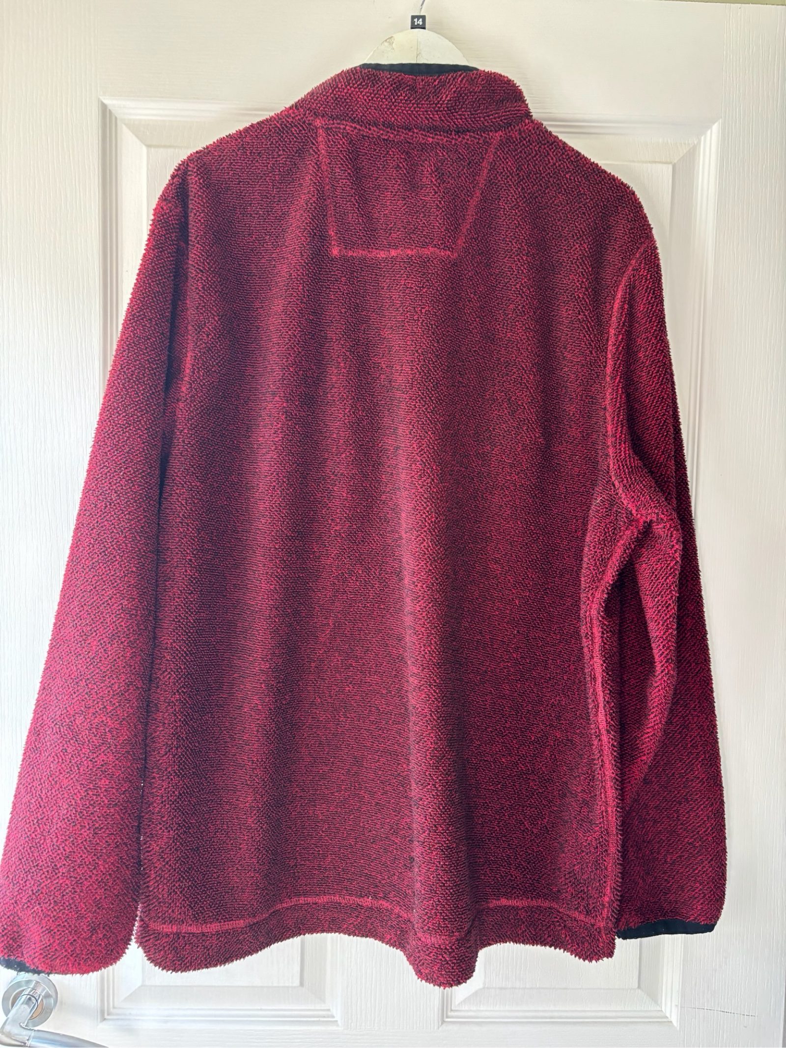 Weird Fish Red Fleece Sweatshirt 2XL Polyester Half-Zip image 5