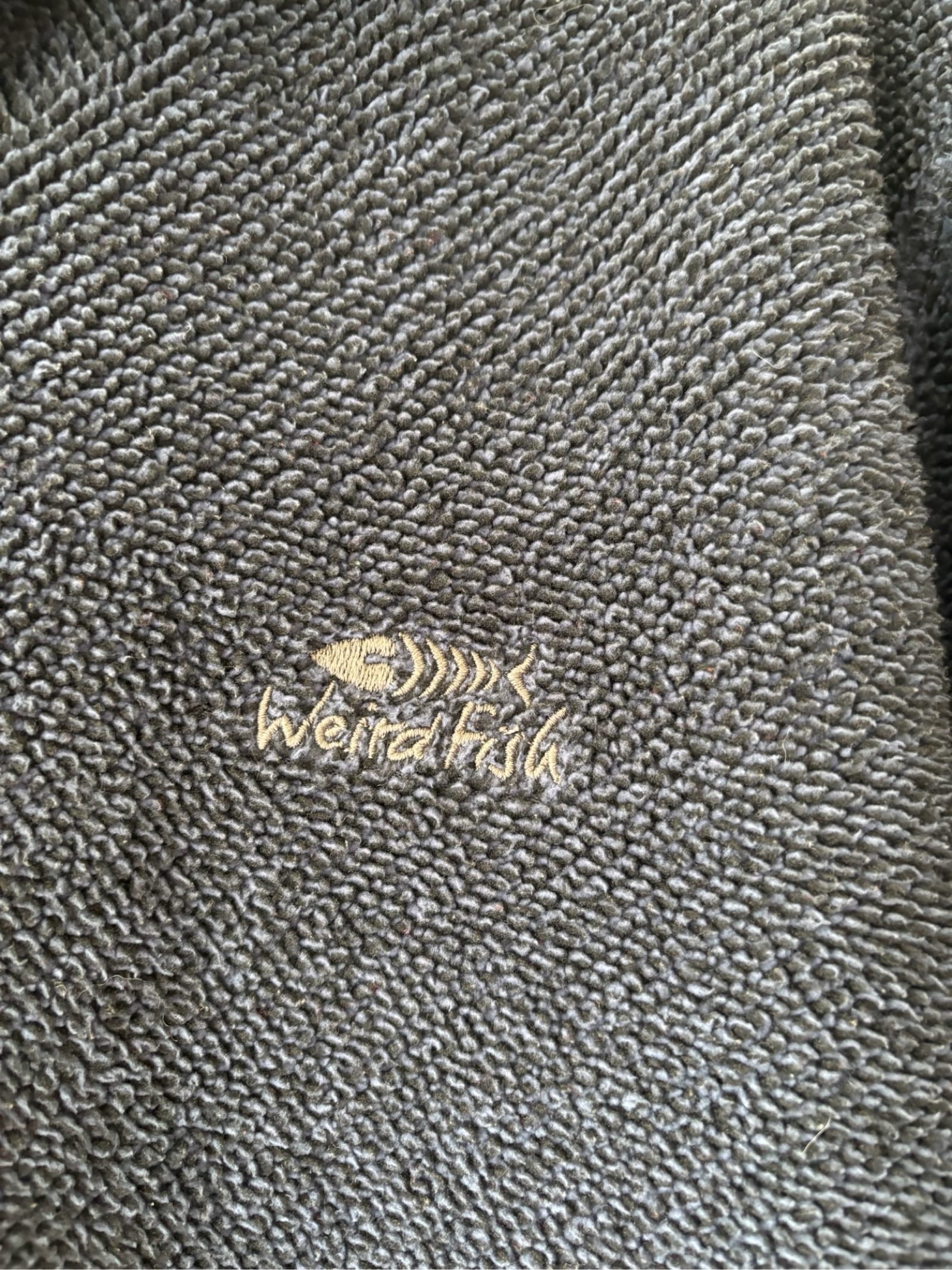 Weird Fish Grey 2XL Textured Half Zip Fleece Jumper image 3