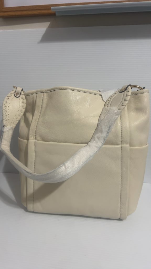 Aimee Kestenberg Ivory Leather Tote Shoulder Bag