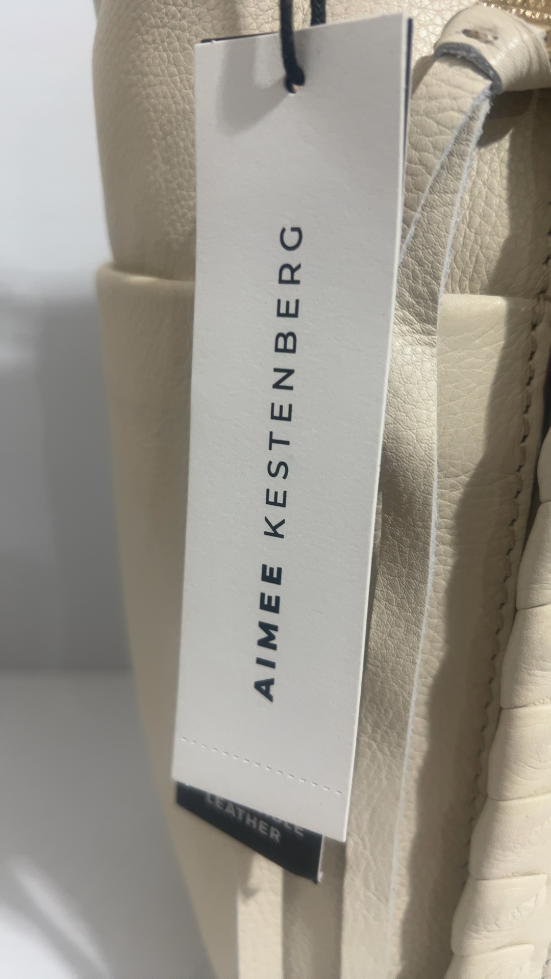 Aimee Kestenberg Ivory Leather Tote Shoulder Bag image 5