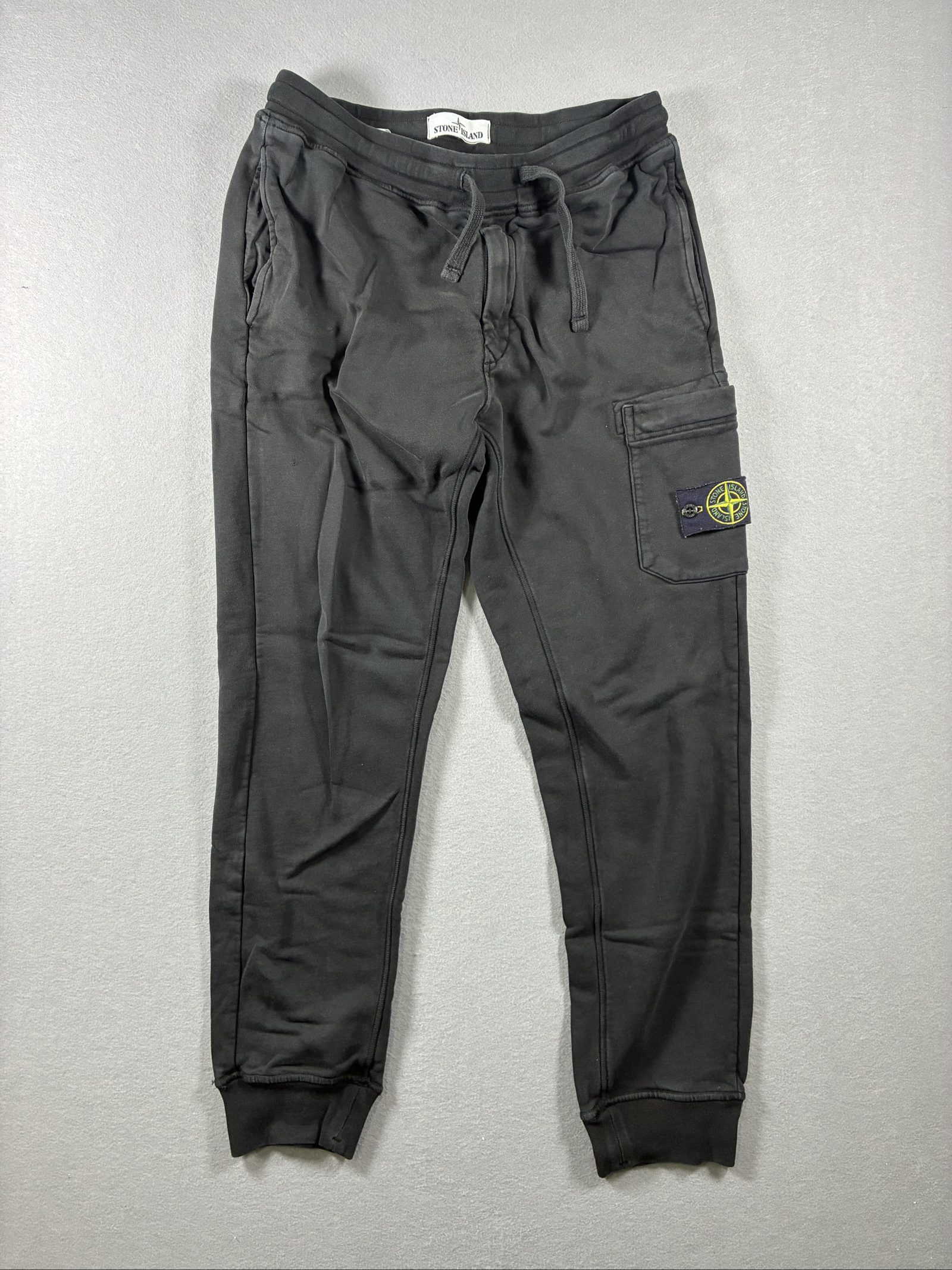Stone Island Black Sweatshirt & Cargo Joggers Set Tracksuit Medium Cotton image 7
