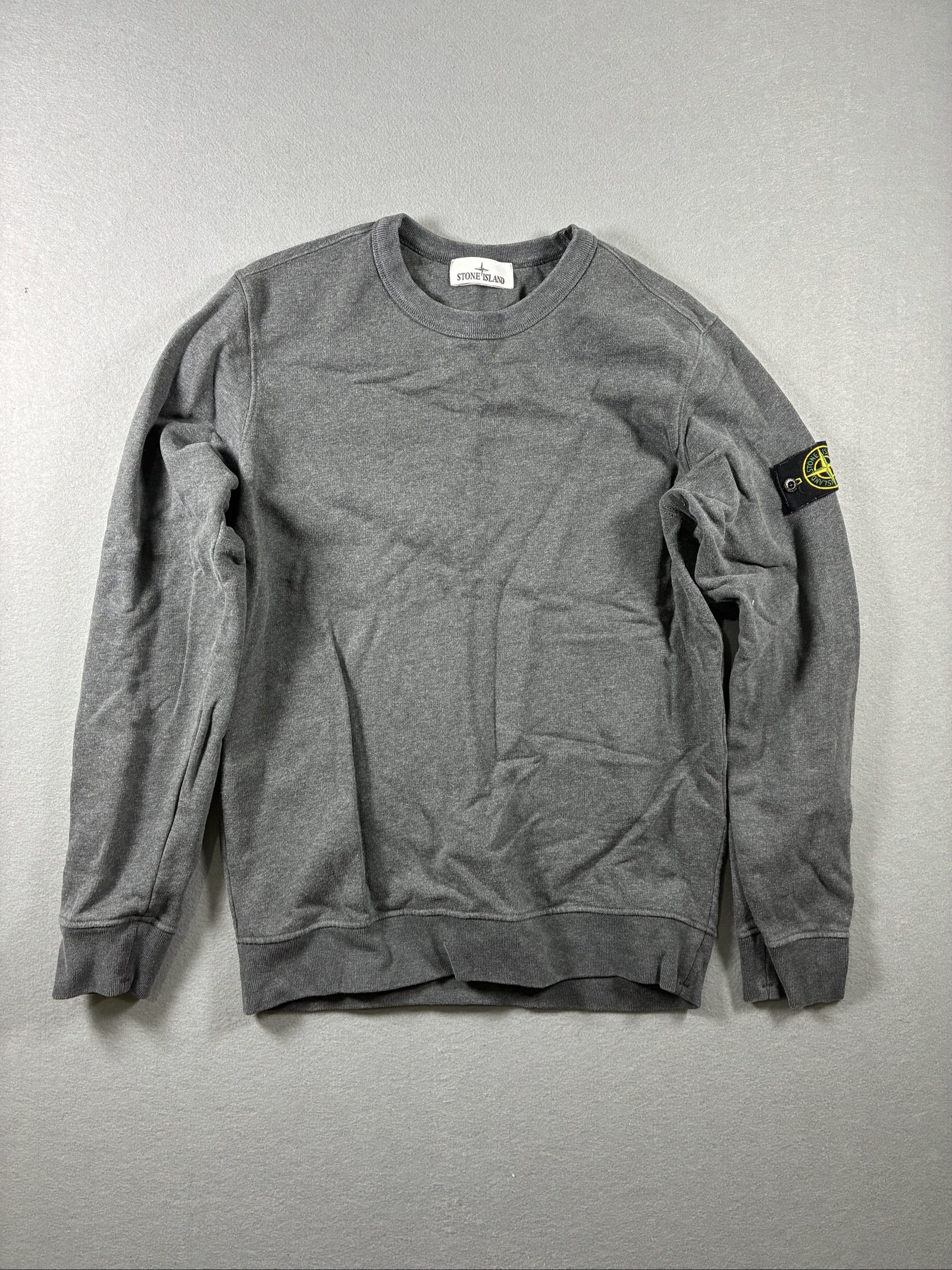 Stone Island Grey Crewneck Sweatshirt Medium Cotton