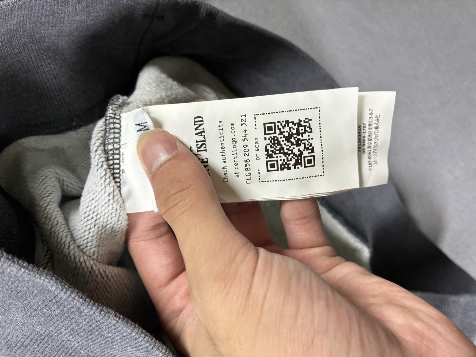 Stone Island Grey Crewneck Sweatshirt Medium Cotton image 4
